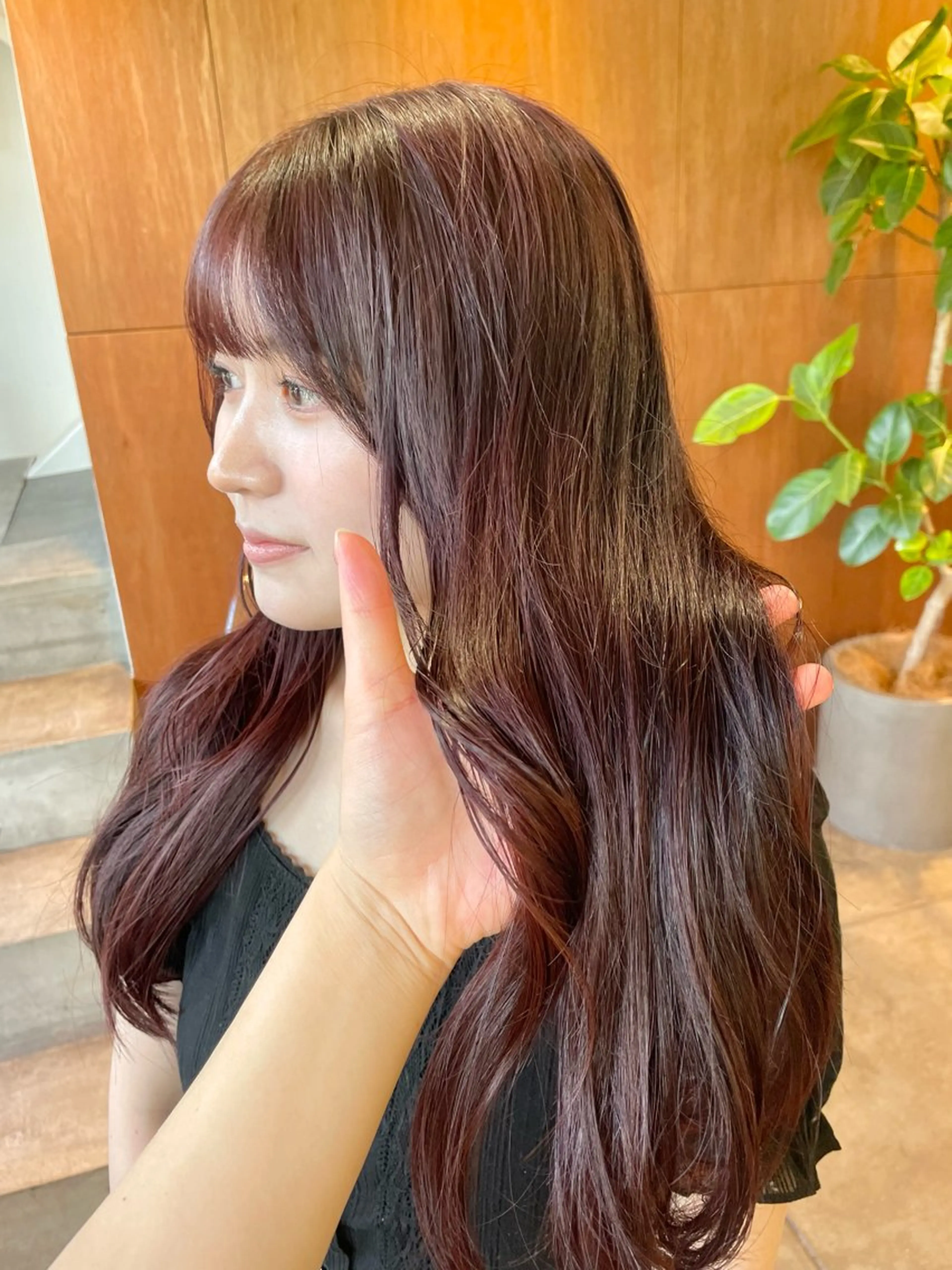 ロング ヘアカラー トリートメント yukii しまむら のぞみのヘアスタイル