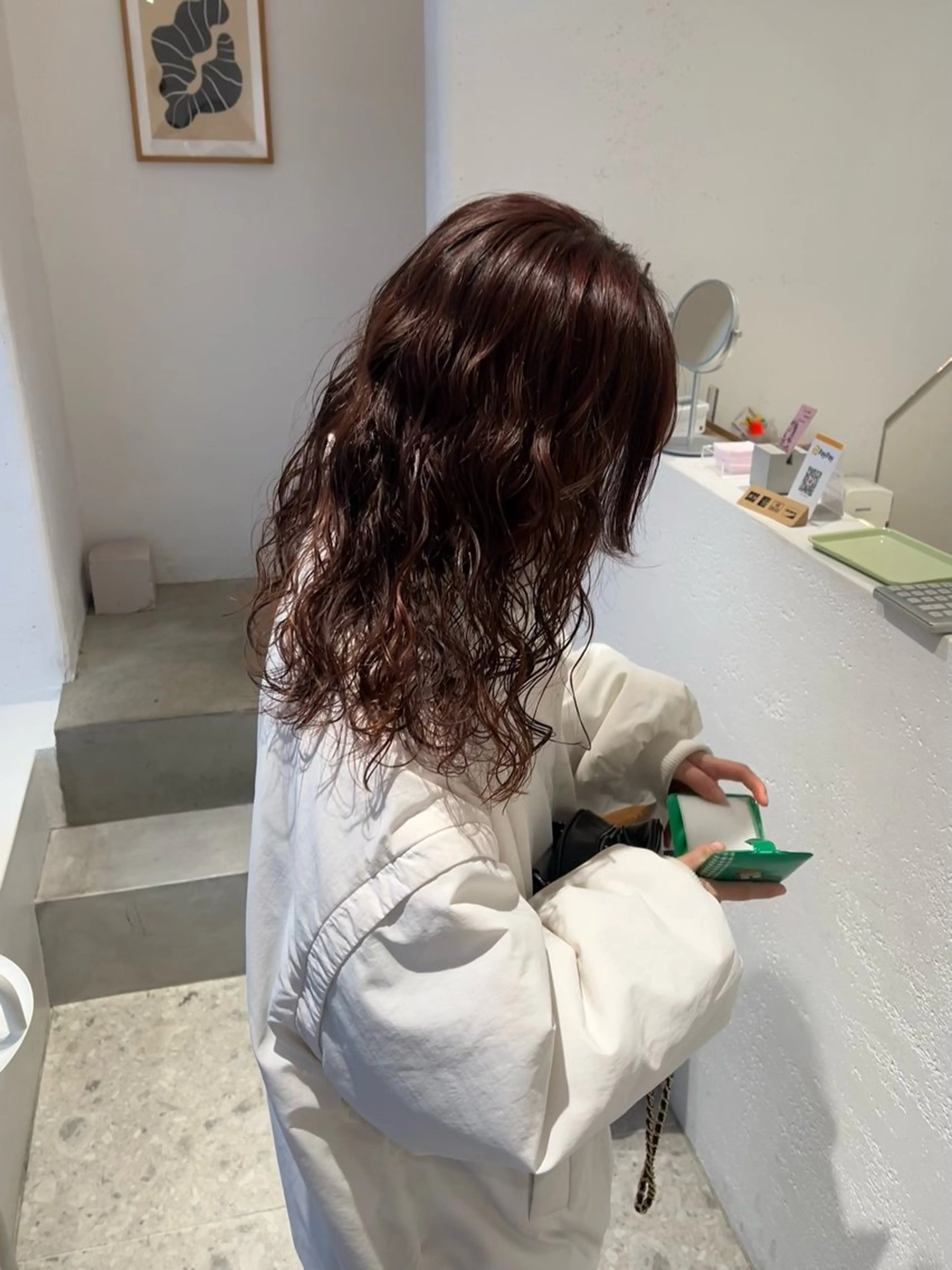 ミディアム ミディアムパーマ iwami rena /Nary河原町のヘアスタイル