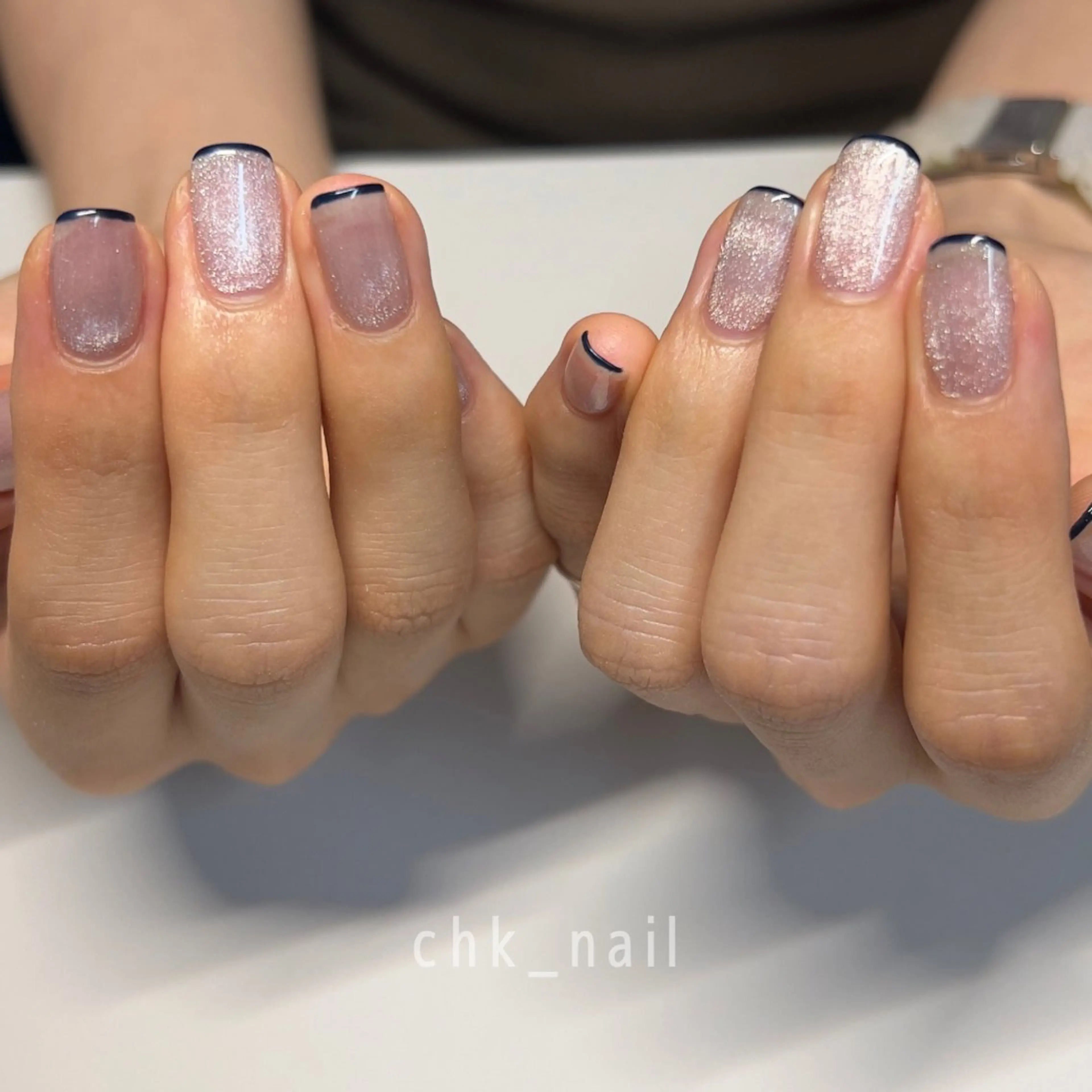 ネイル フレンチネイル ジェルネイル マグネットネイル takahashi chikaのネイルデザイン