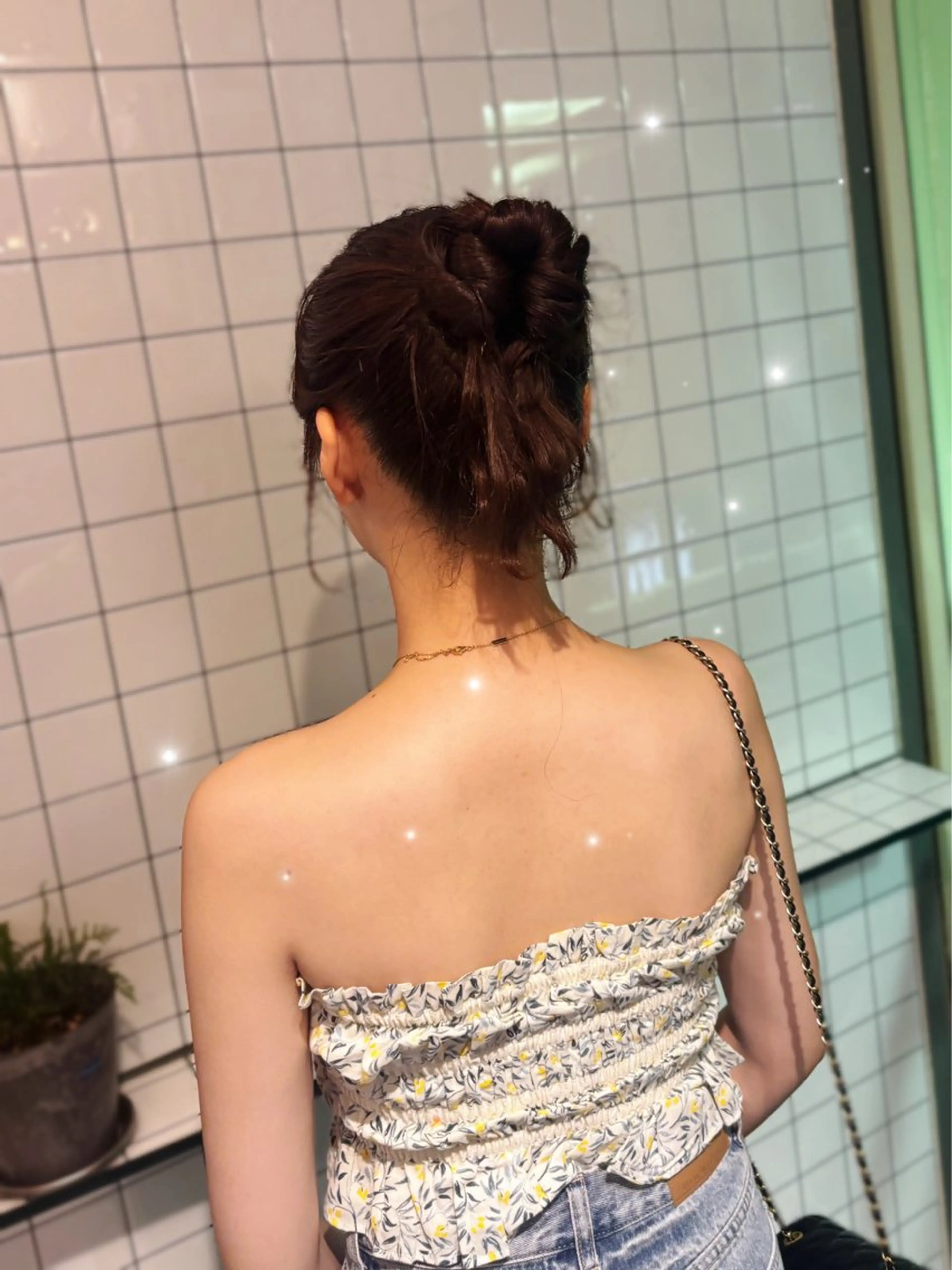 ロング お団子ヘア ヘアセット さくら 🌸エクステのヘアスタイル