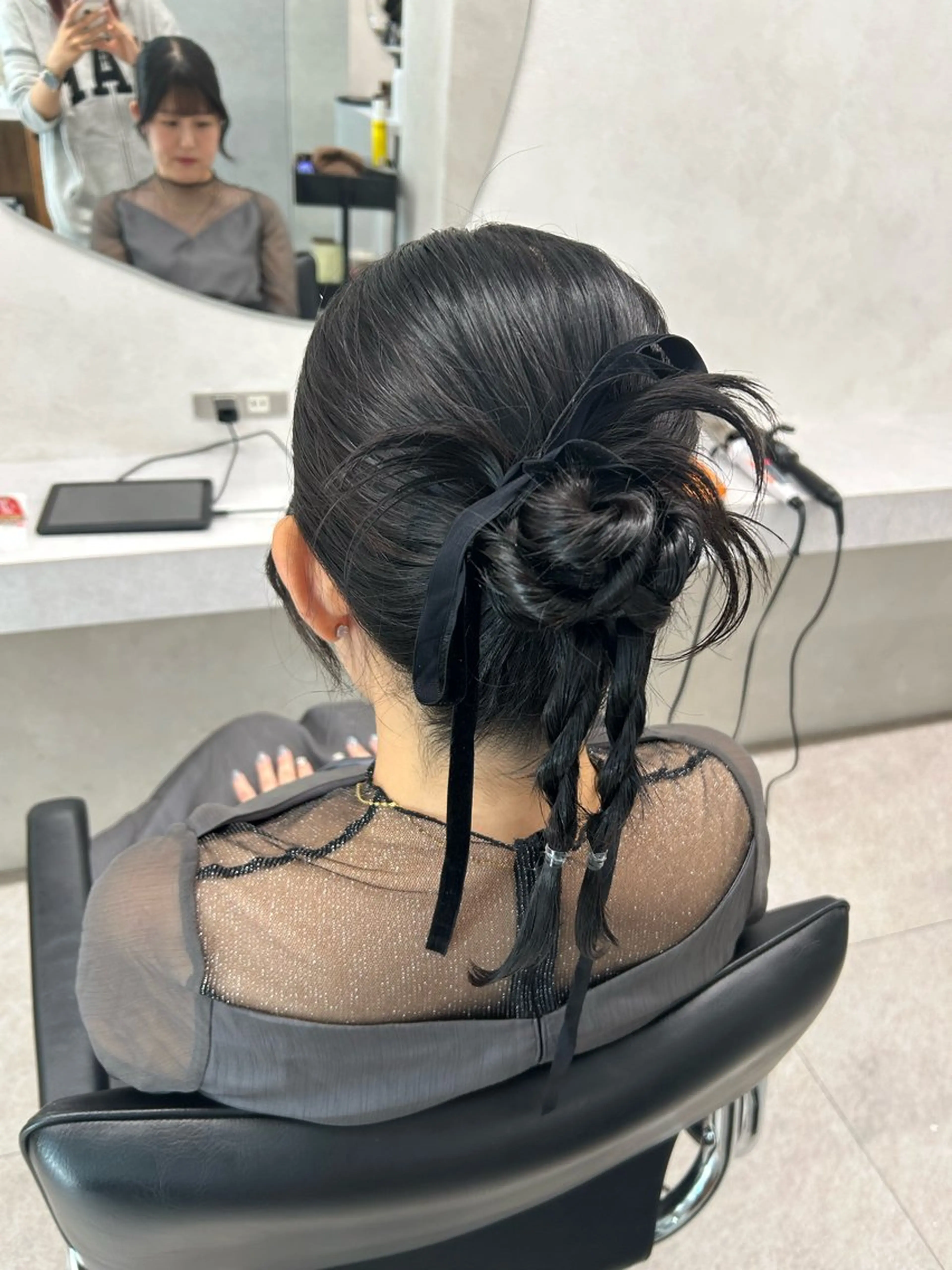 ミディアム ヘアアレンジ ヘアセット 🎀HARU ボブ/ヘアセット🫧のヘアスタイル