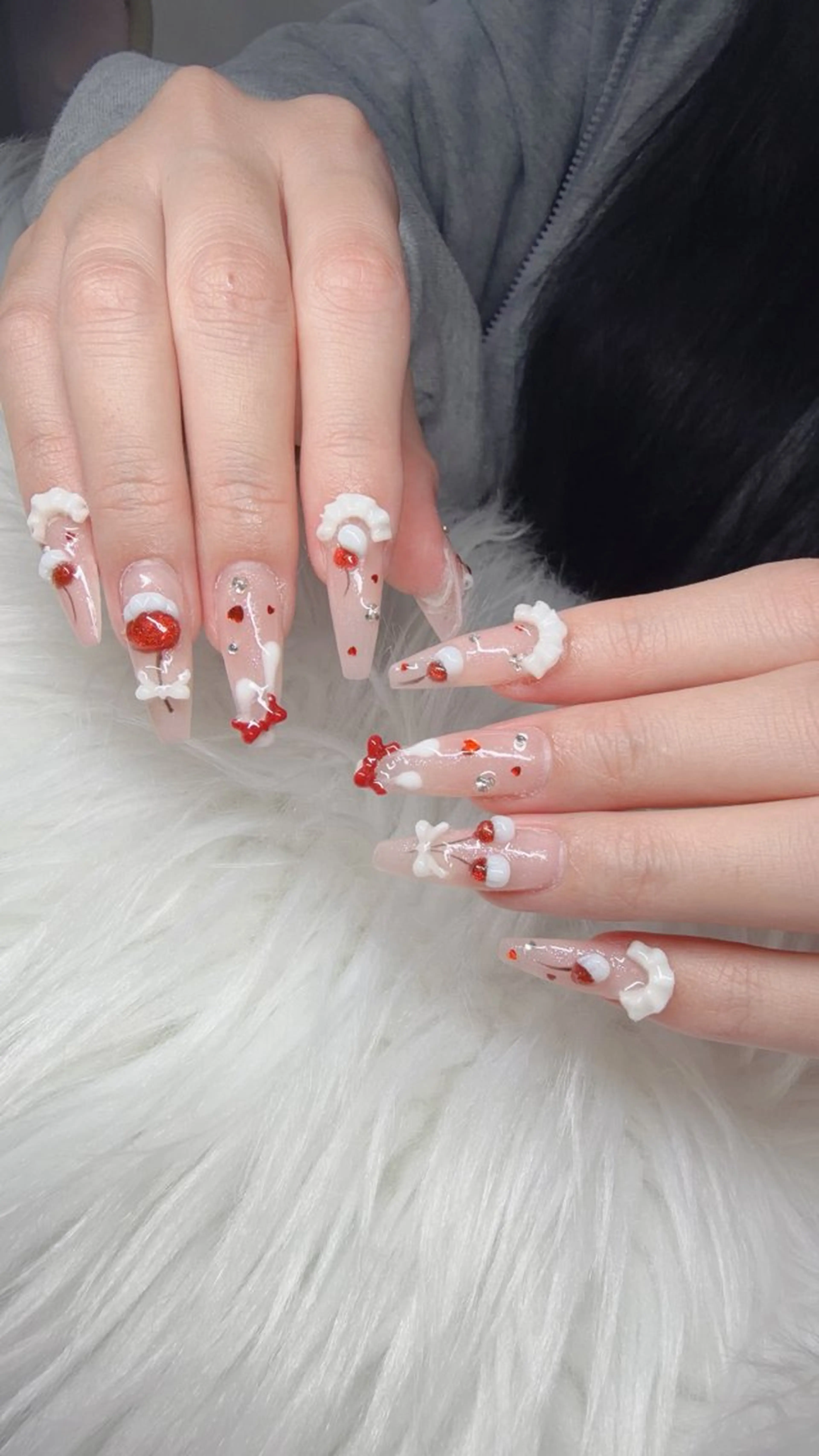 ネイル 長さ出し グラデーション 卒業式 キラキラネイル マグネットネイル Lee Nailsのネイルデザイン