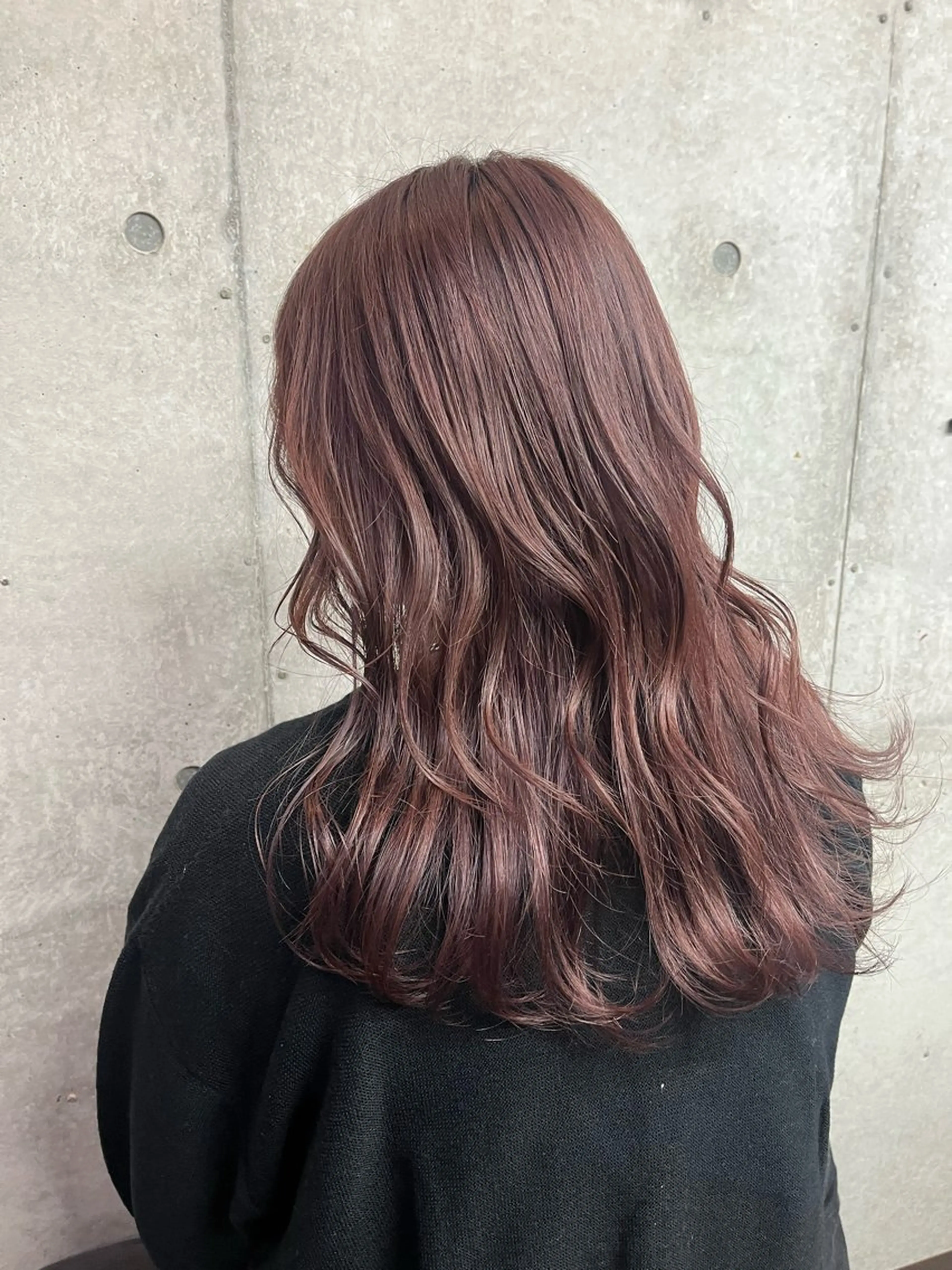 セミロング ピンクブラウン ヘアカラー 🍭AKANE 5月まで満枠受付終了のヘアスタイル