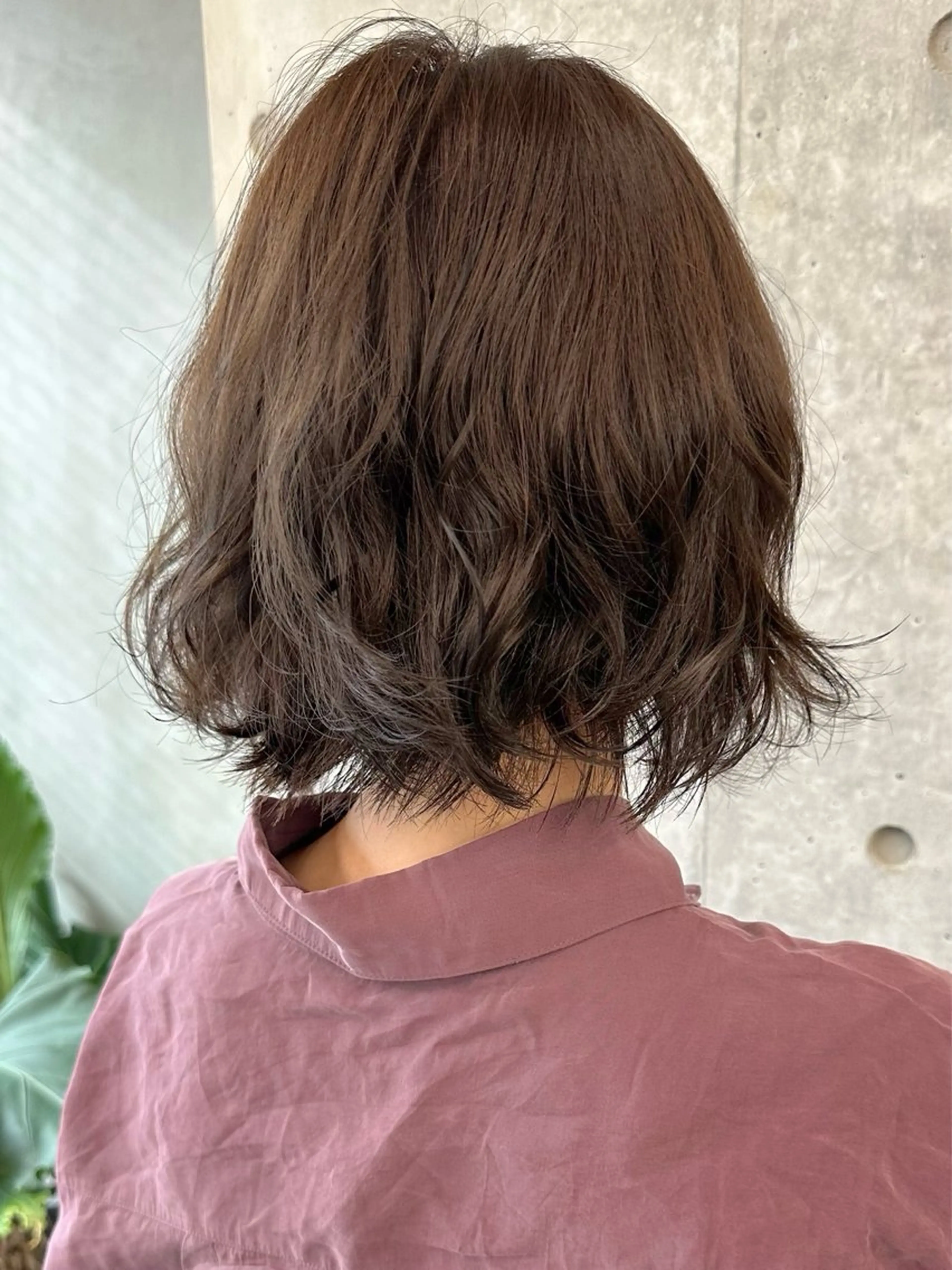 ミディアム パーマ ミディアムパーマ カット ヘッドスパ ボブ/ゆるふわ ボブパーマ/とういのヘアスタイル