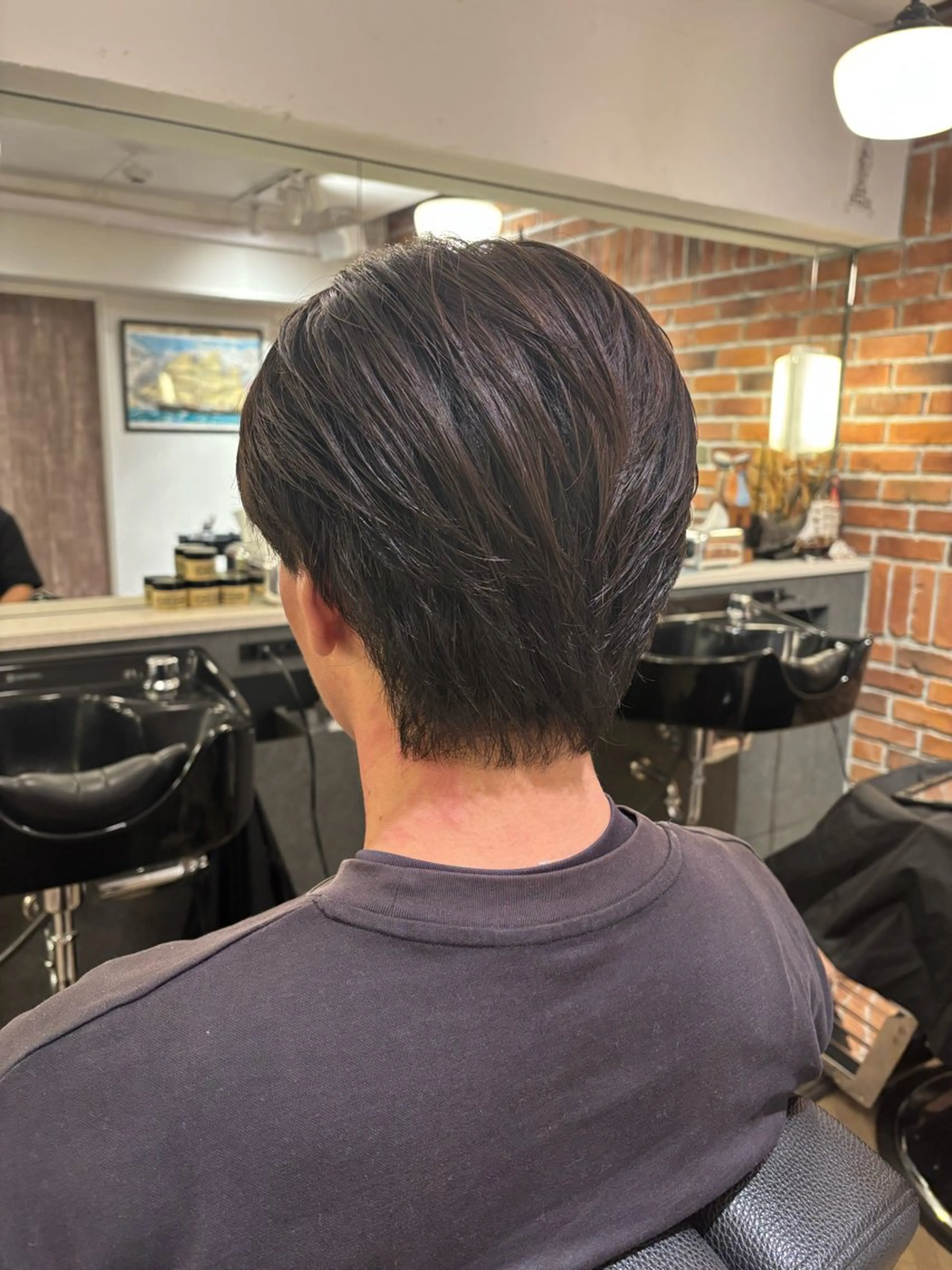 メンズ 刈り上げ risa🐿️ 寒色系カラー🫧のヘアスタイル