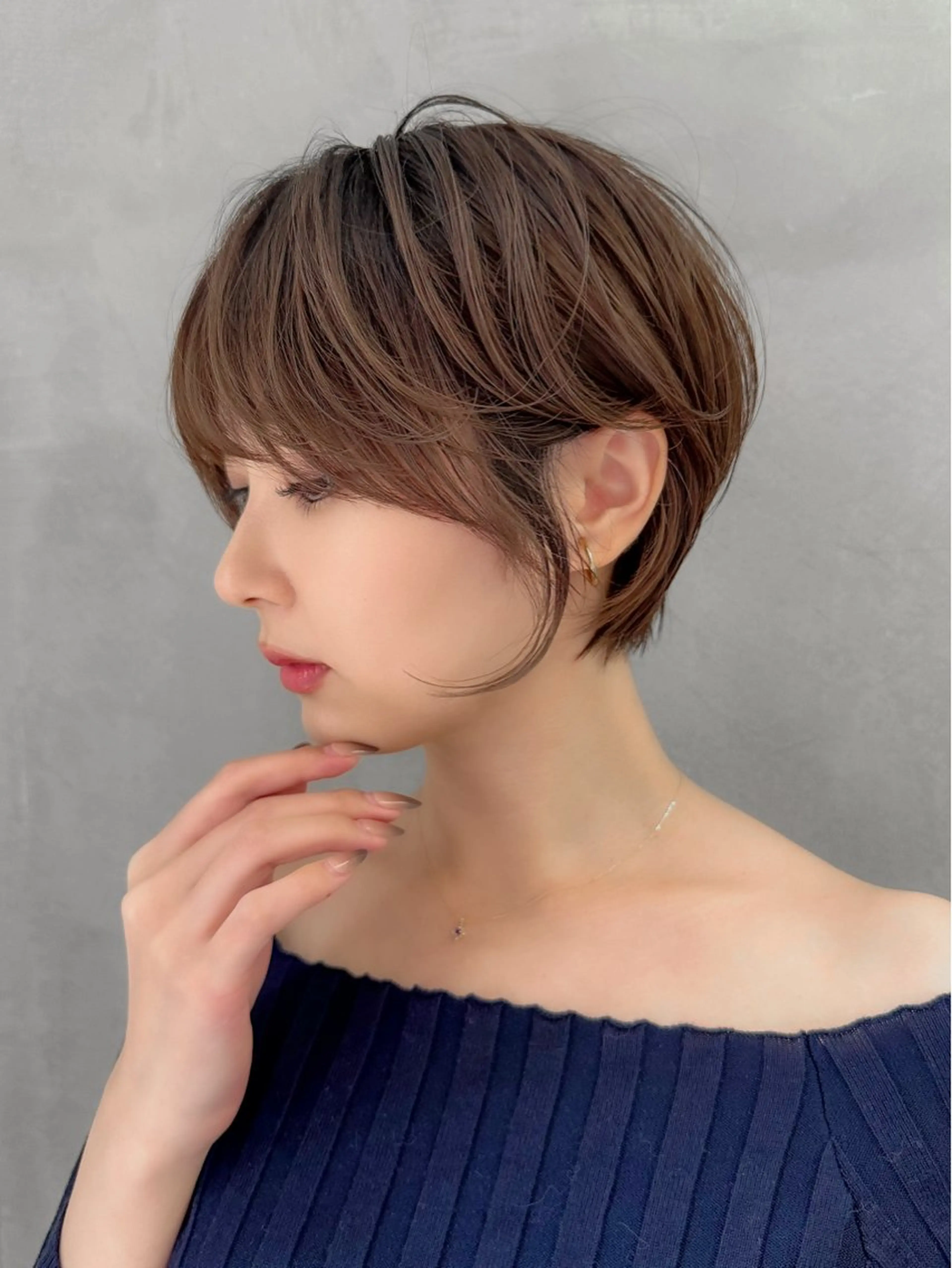 ショート カラー 小顔カット カット ヘアカラー トリートメント ヘッドスパ taiga レイヤー /髪質改善/矯正🌈のヘアスタイル