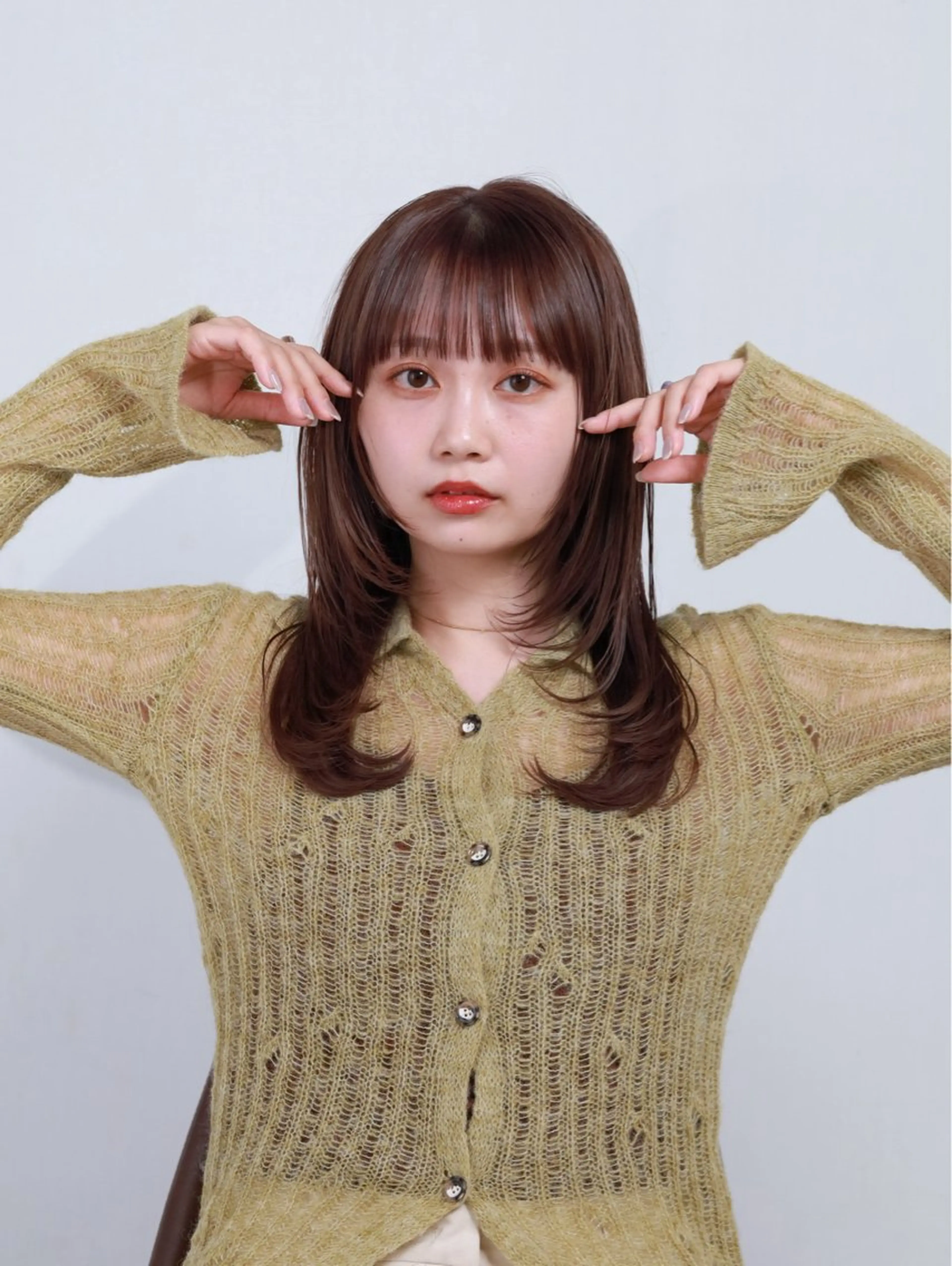 セミロング カラー レイヤーカット 柔らかいレイヤー🌿 大人ヘア/みっきーのヘアスタイル