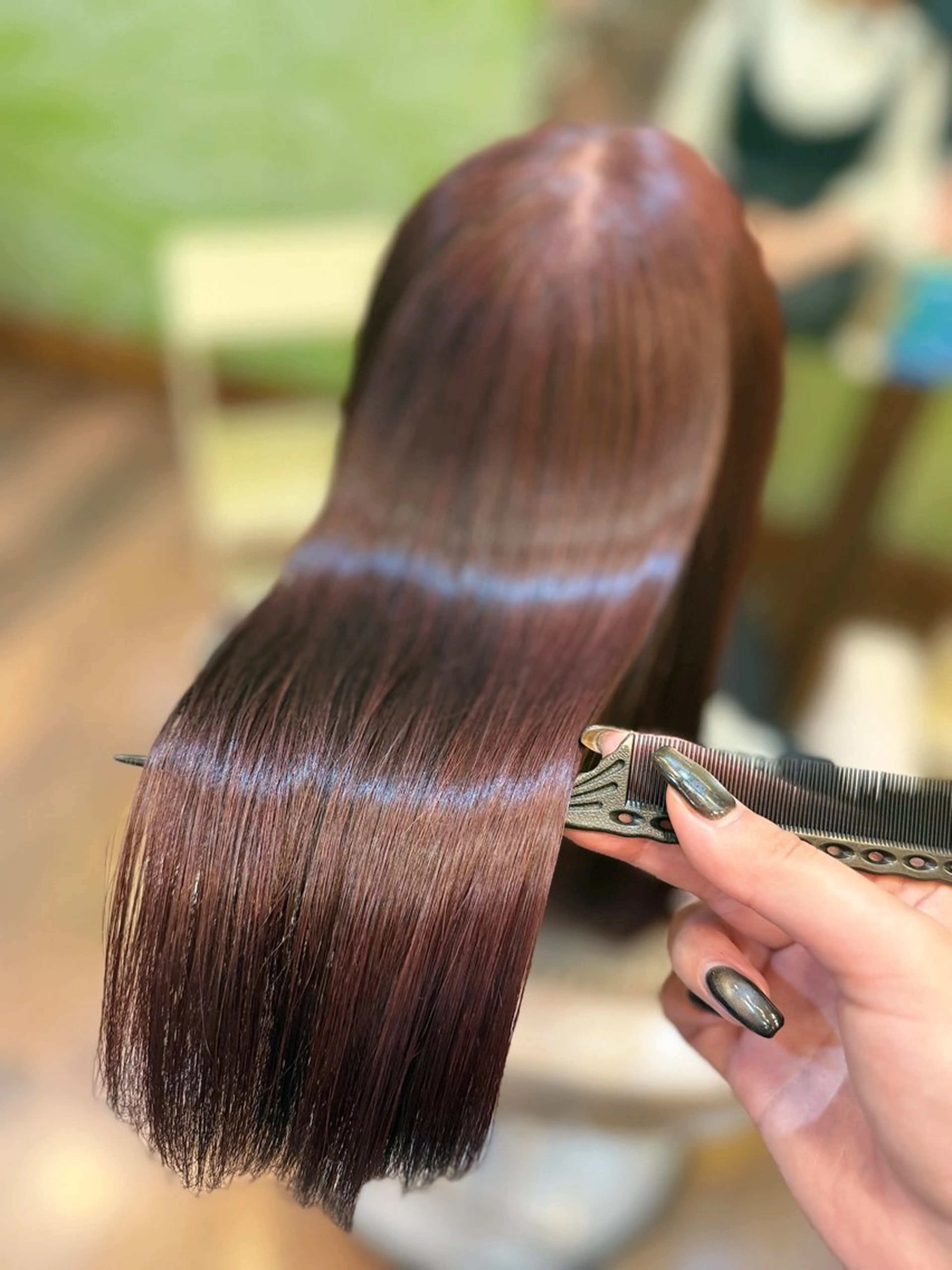 セミロング トリートメント 酸熱トリートメント トリートメント Olive 南森町店 酸性縮毛矯正のヘアスタイル