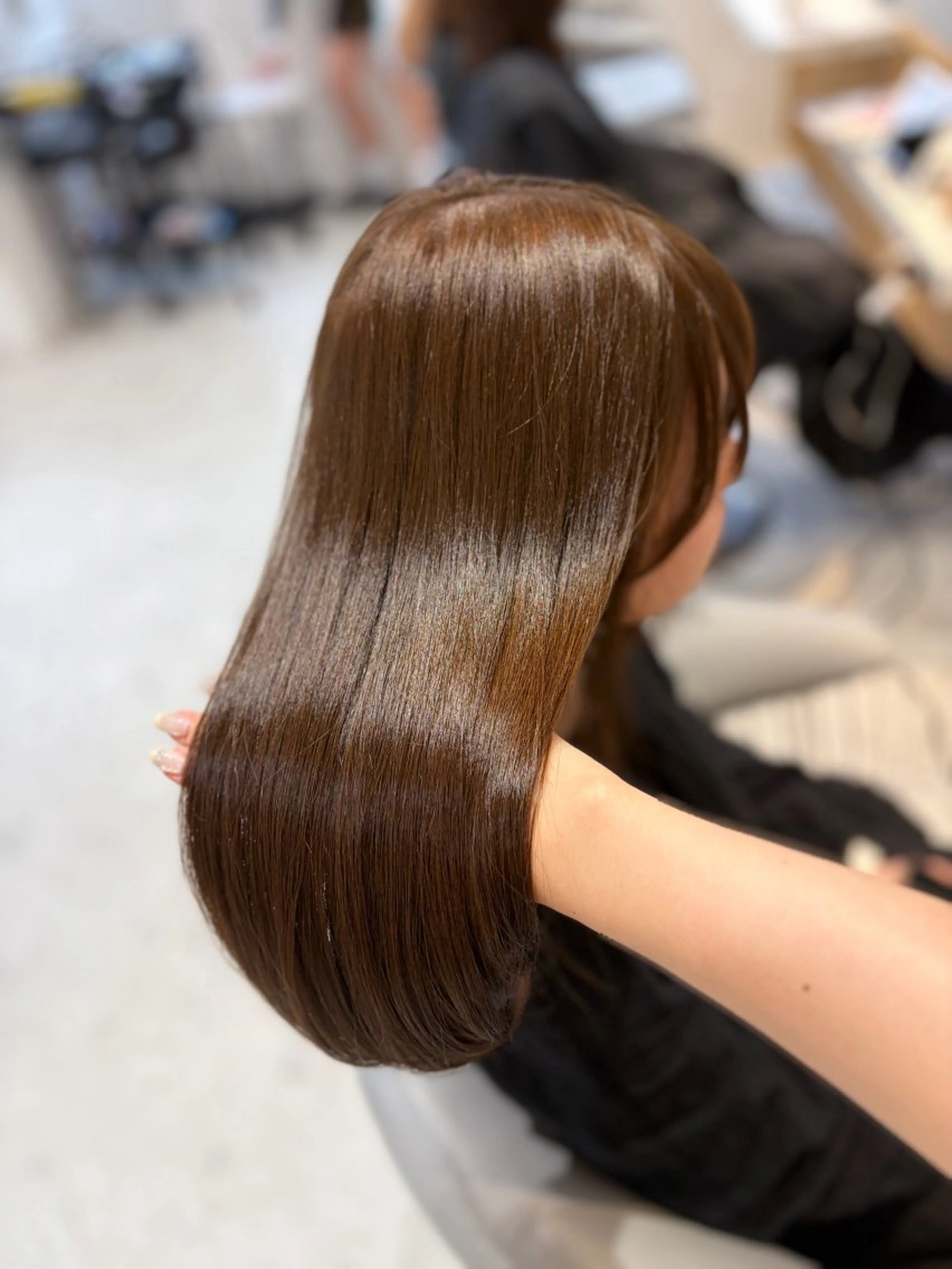 セミロング カラー カット トリートメント ヘアセット お呼ばれ カチモリ/はるか🎀のヘアスタイル