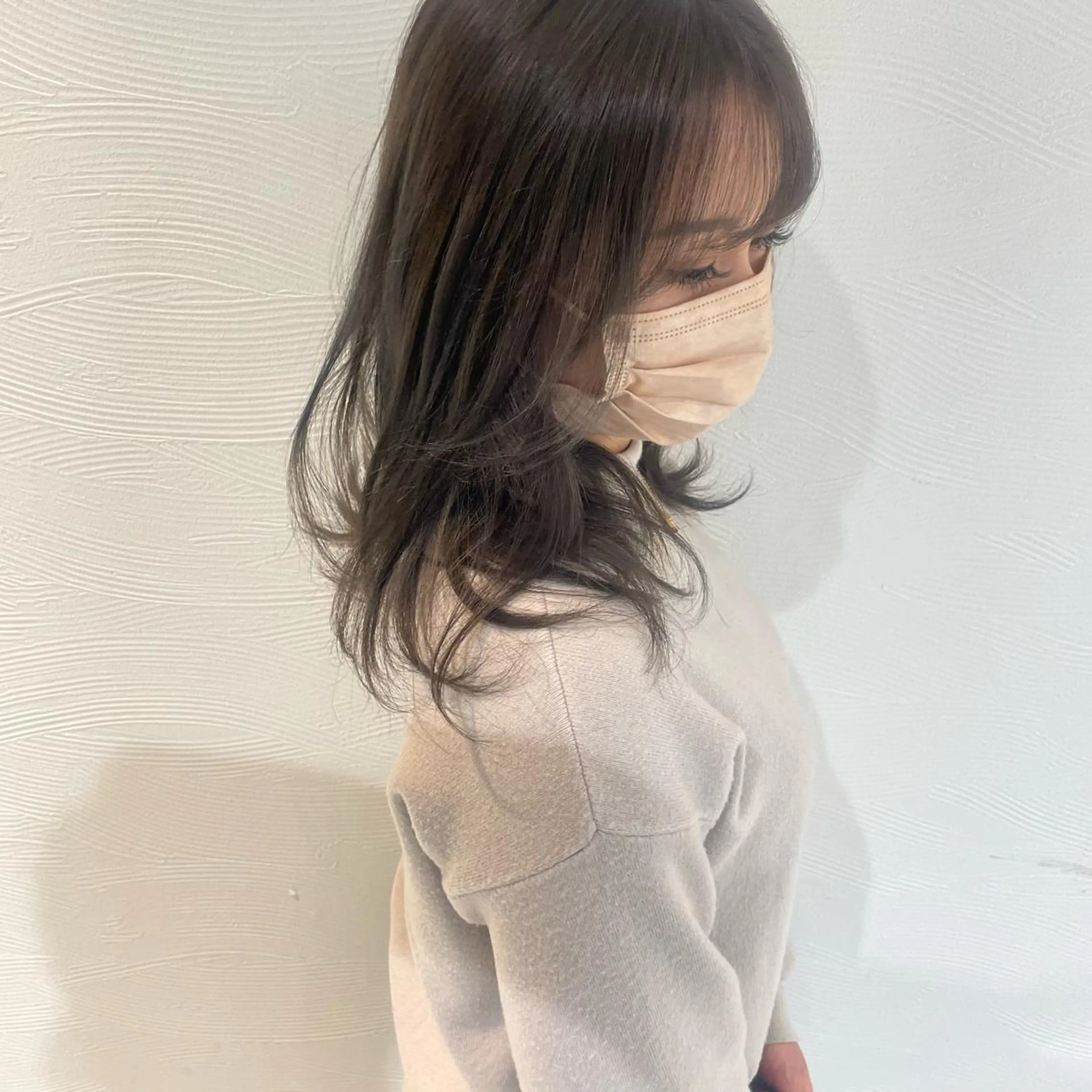 ミディアム カラー 小顔カット✨ 透明感カラー/村上のヘアスタイル