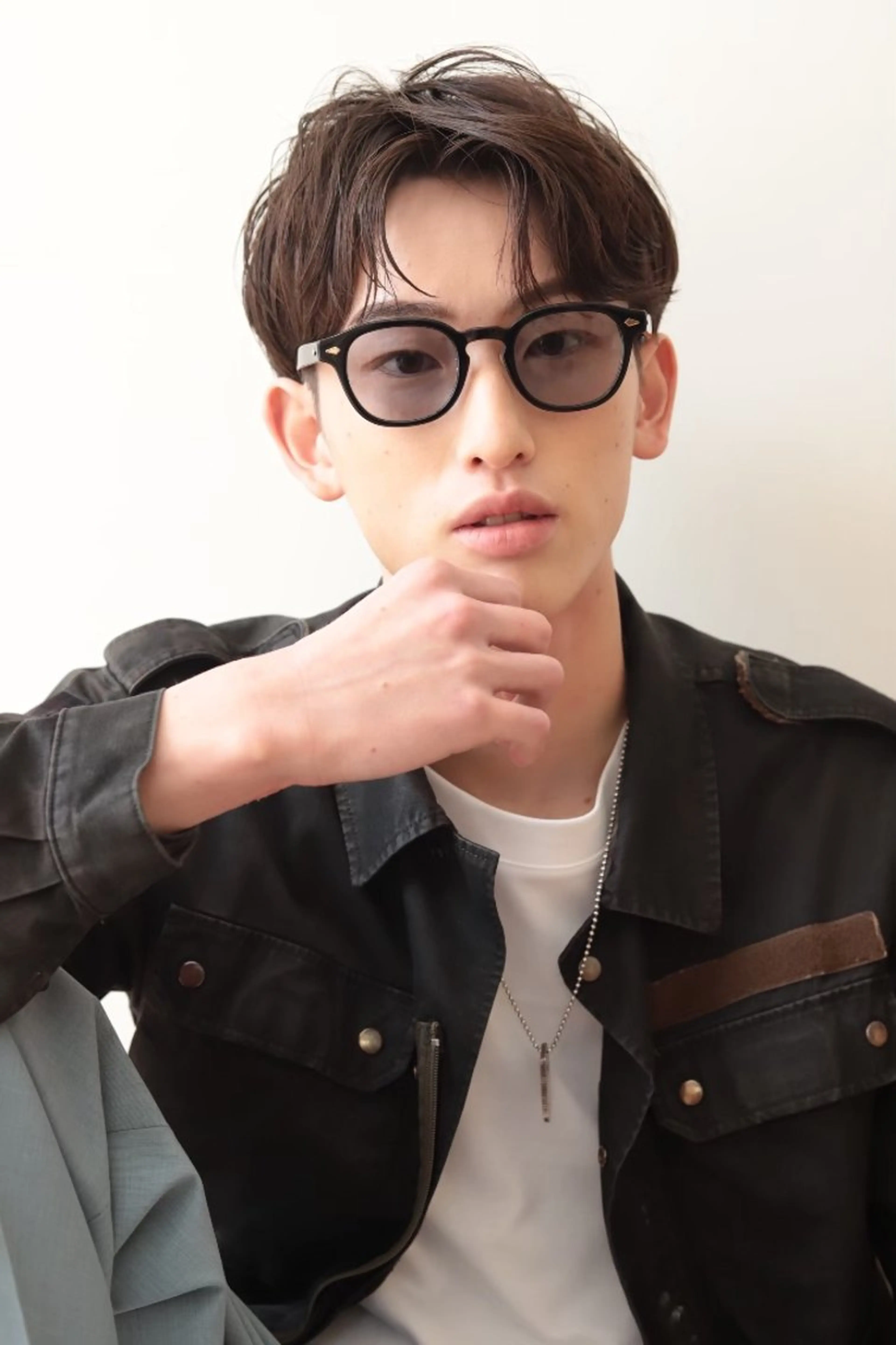 メンズ カラー アップバング マッシュ カット ヘアカラー トリートメント 韓国風メンズ/垢抜け /メイク男子/キャロのヘアスタイル