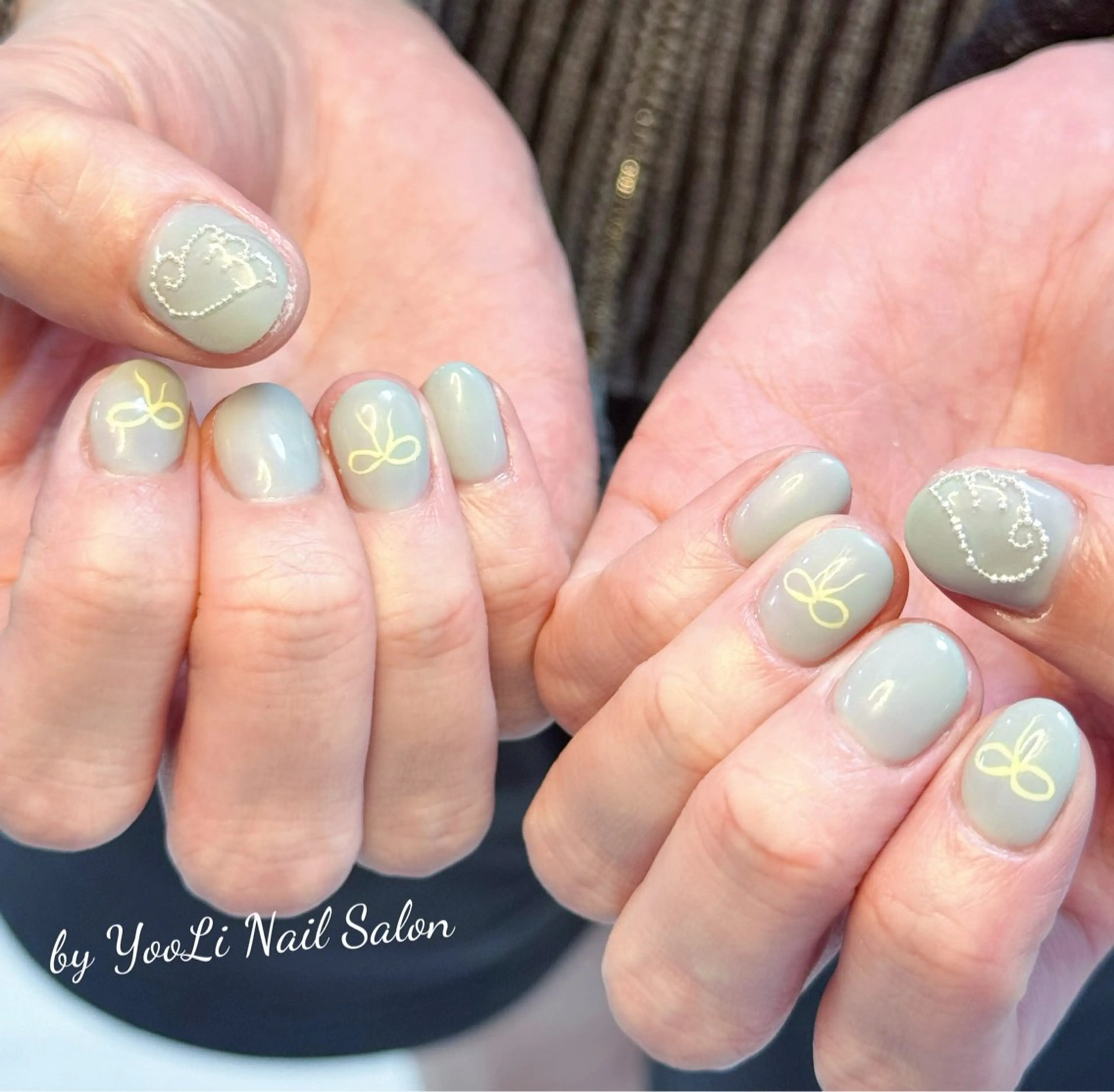 ネイル アートネイル オーロラネイル チークネイル フレンチネイル ガラスフレンチ ハンドネイル 🎀🎀YooLi Nail Salonのネイルデザイン