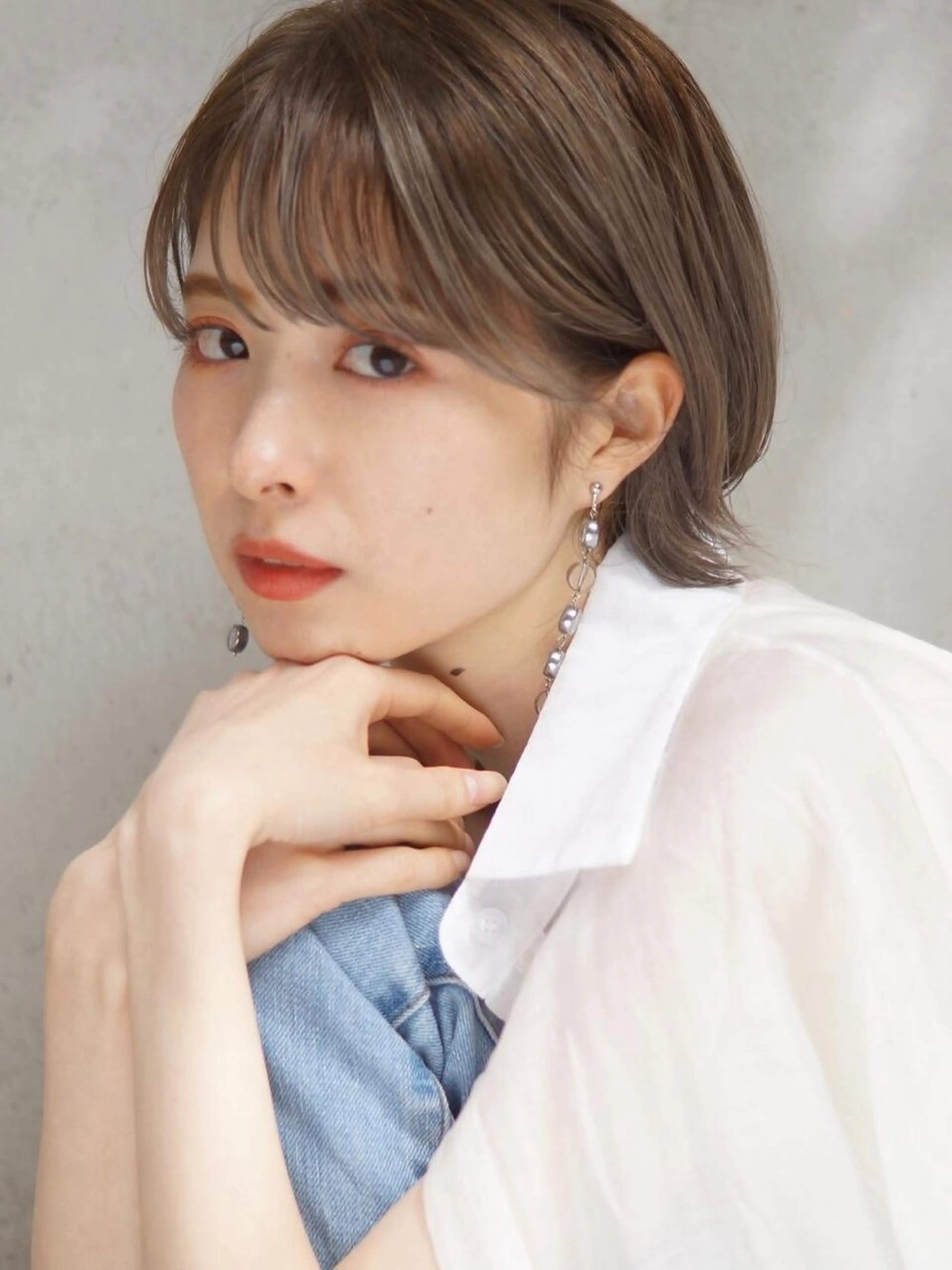 ショート カット ヘアカラー トリートメント hoNua. 栄/透明感カラーのヘアスタイル