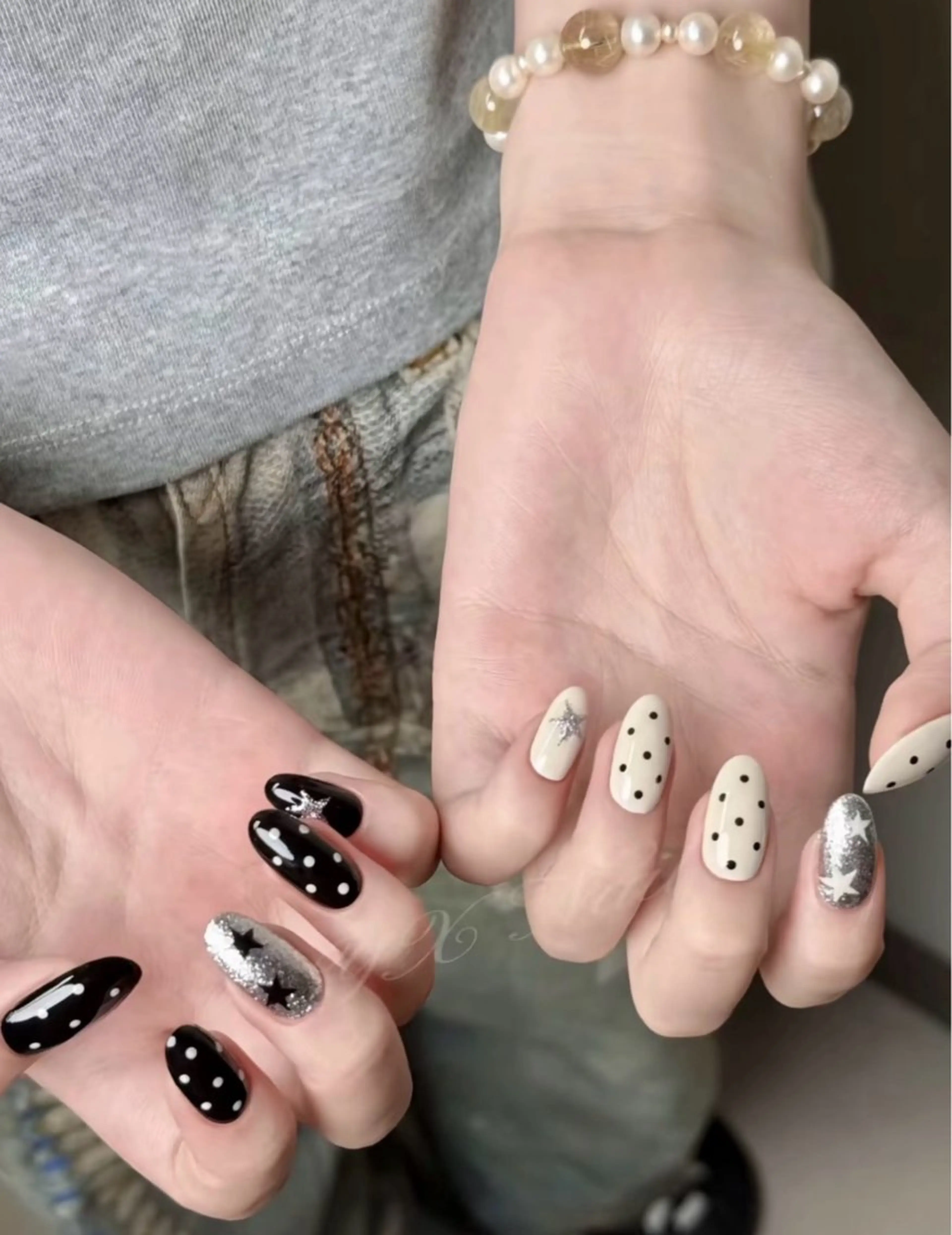 ネイル フレンチネイル キラキラネイル 韓国ネイル シンプルネイル ワンホンネイル ハンドネイル MEI Nailのネイルデザイン