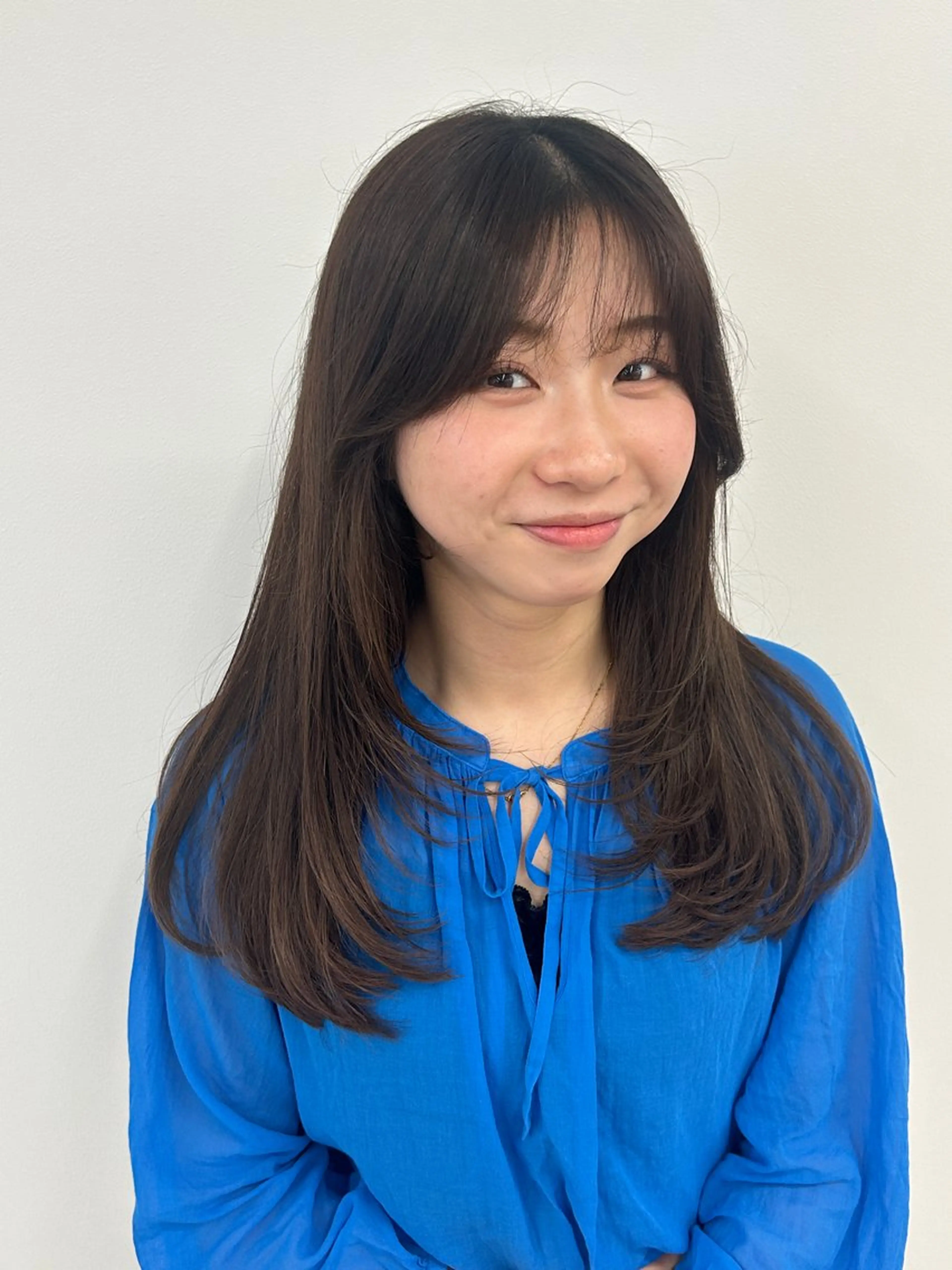 ロング 顔周りカット レイヤーカット 村田 七夕のヘアスタイル