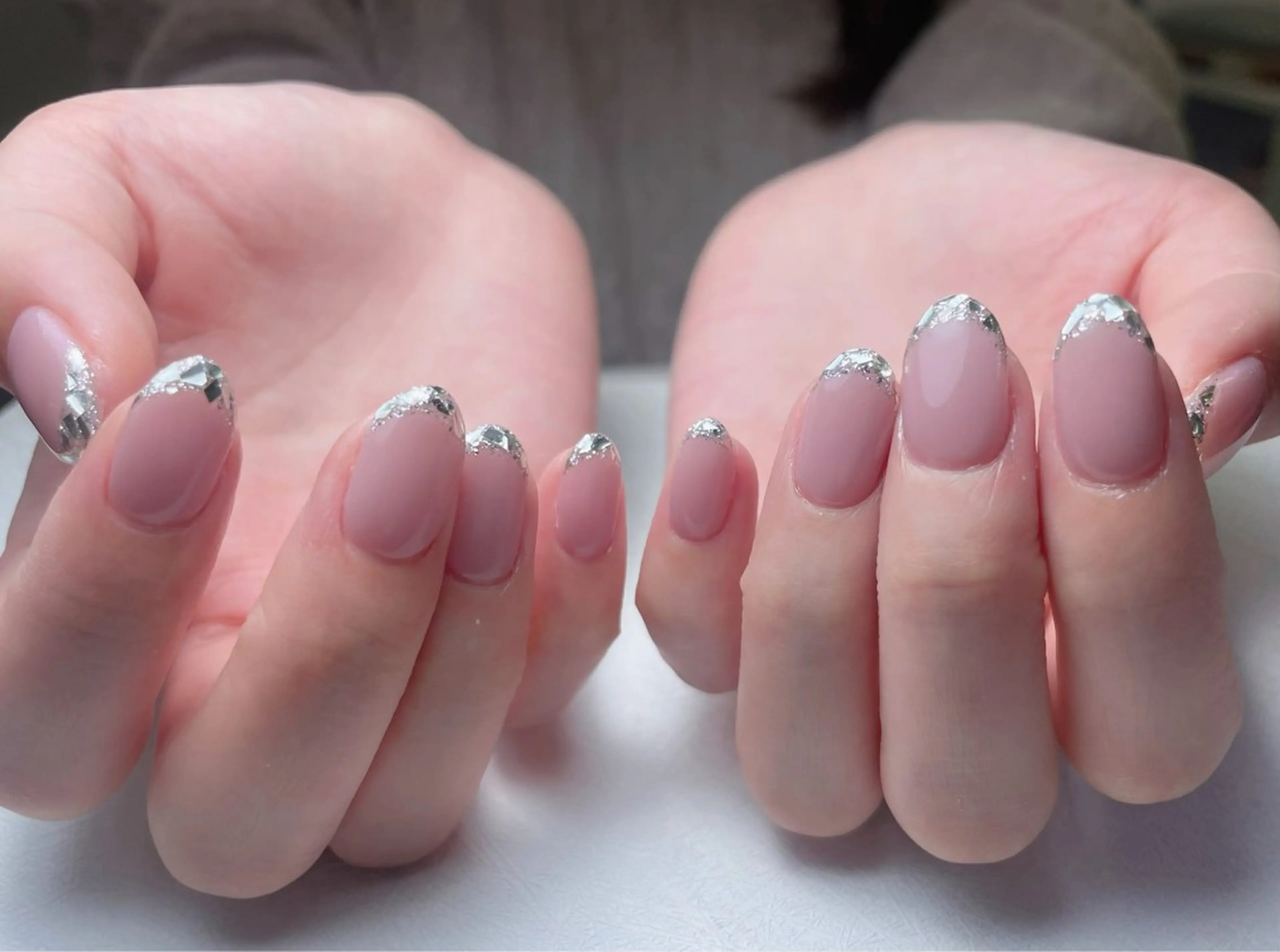 ネイル アートネイル 長さ出し フレンチネイル ジェルネイル ガーリー ハンドネイル 中野駅から2分 MEO NAILのネイルデザイン