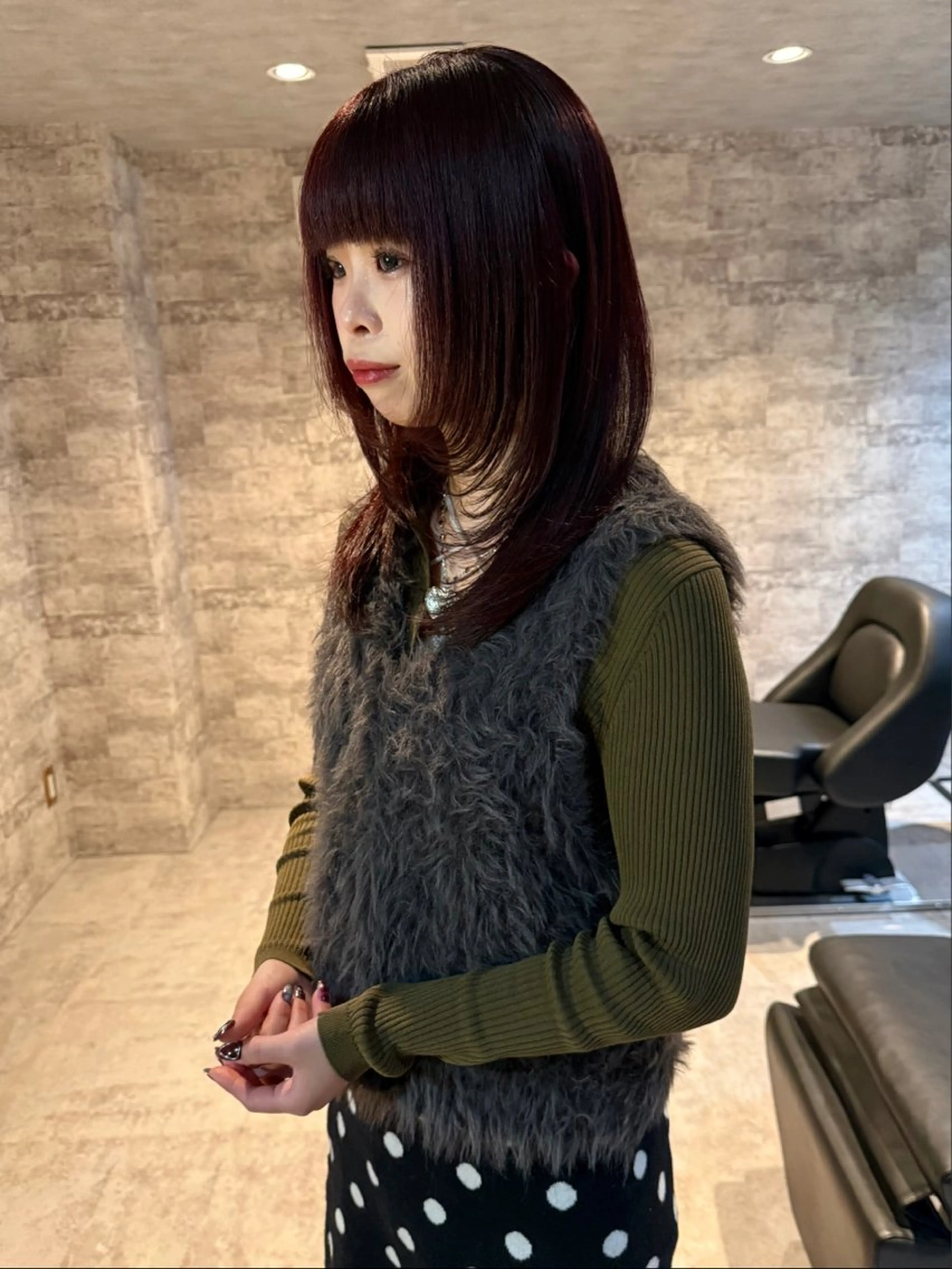 セミロング カラー カット ヘアカラー トリートメント mai / linoah˚✧のヘアスタイル