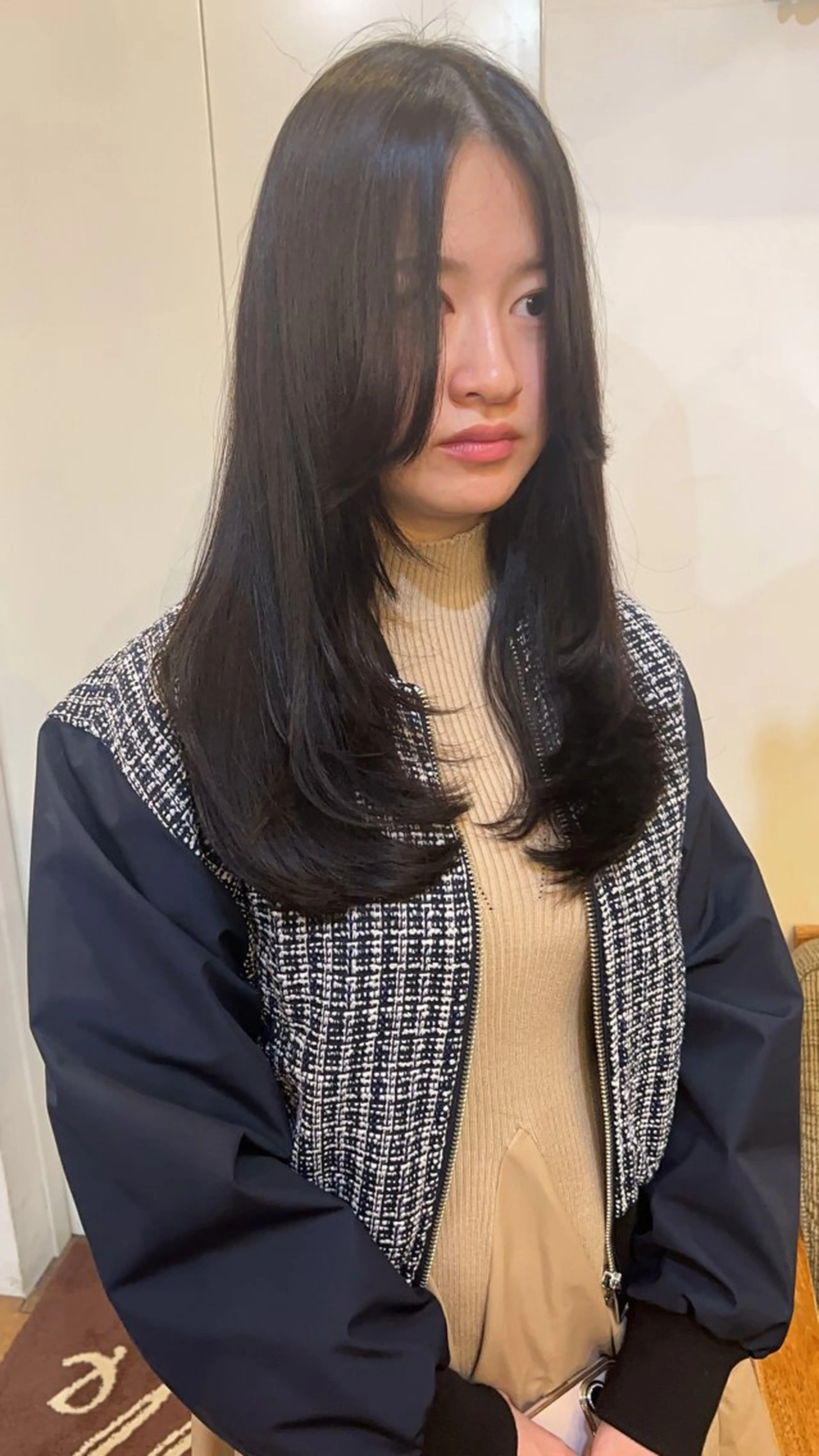 ロング カラー 韓国風ヘア レイヤーカット ロング カット belle 表参道 terrace所属・抜きっぱなしブロンド /ハイトーン/カナタのヘアスタイル