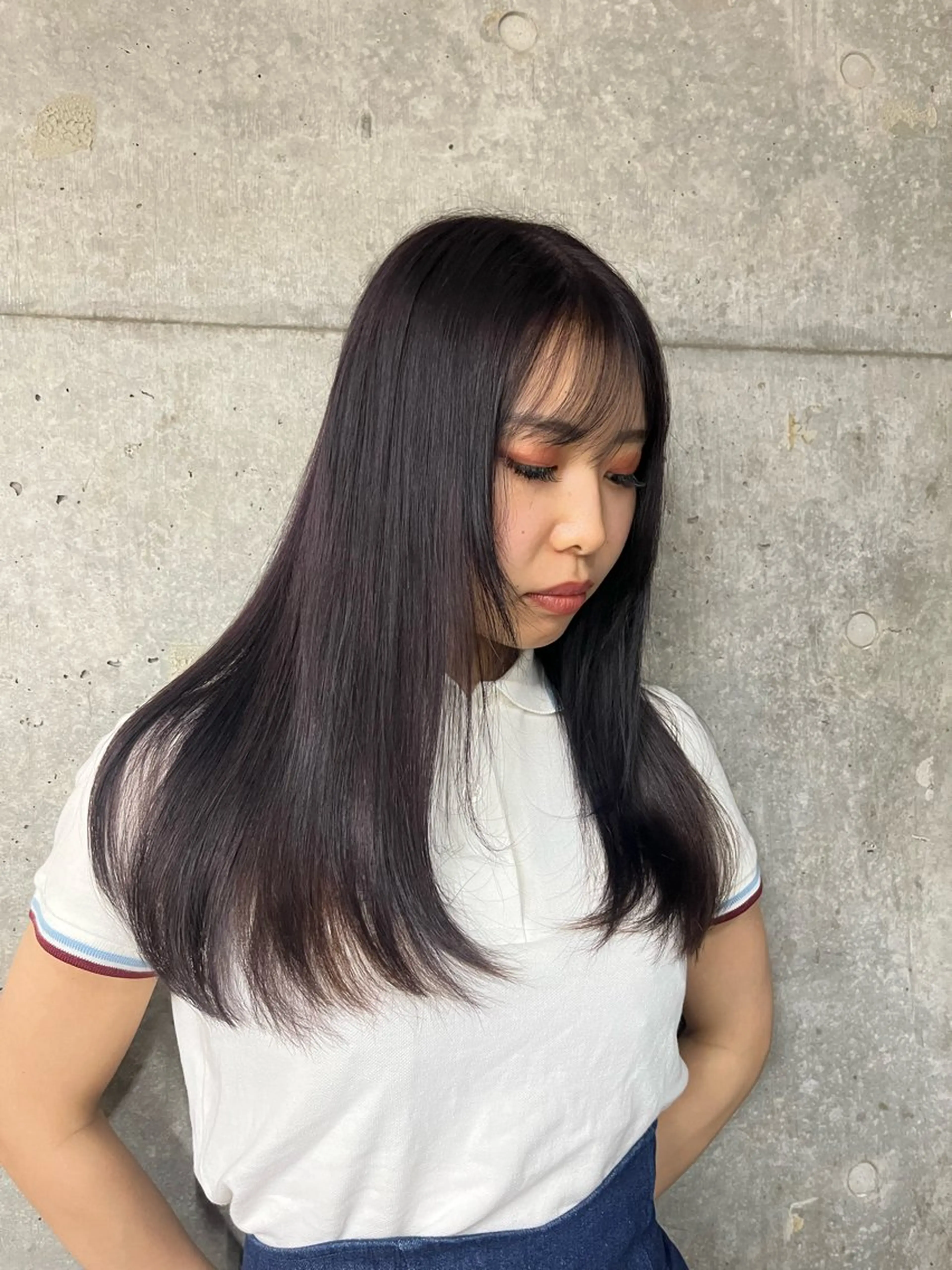 ロング カラー ヘアアレンジ ヘアカラー 原宿・デザインカラー YUI🤍ྀིのヘアスタイル