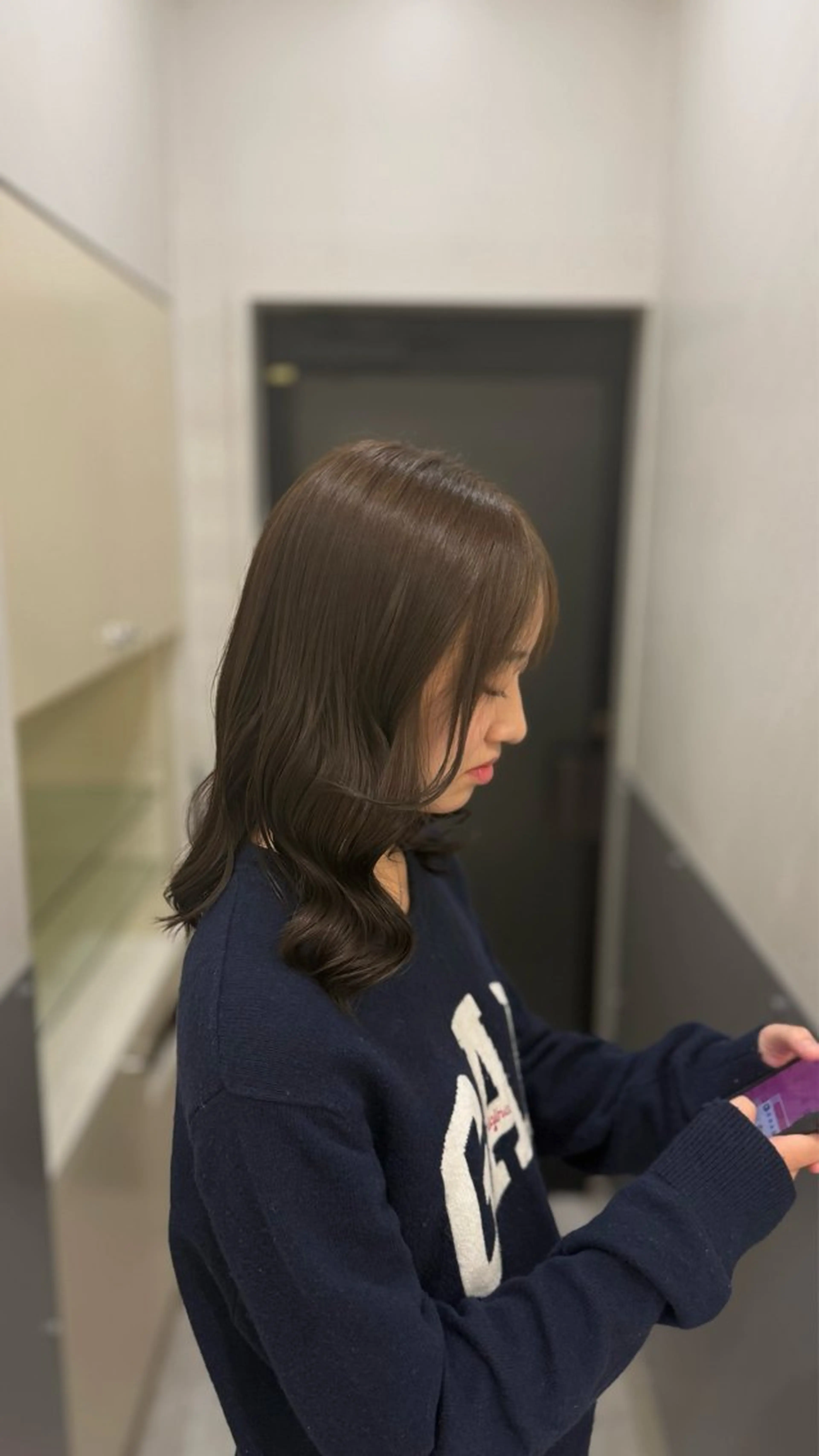 ミディアム ヘアカラー トリートメント Hair&beauty the B  岡崎店所属・磯貝七海/カラー /ブリーチ/縮毛矯正のヘアスタイル