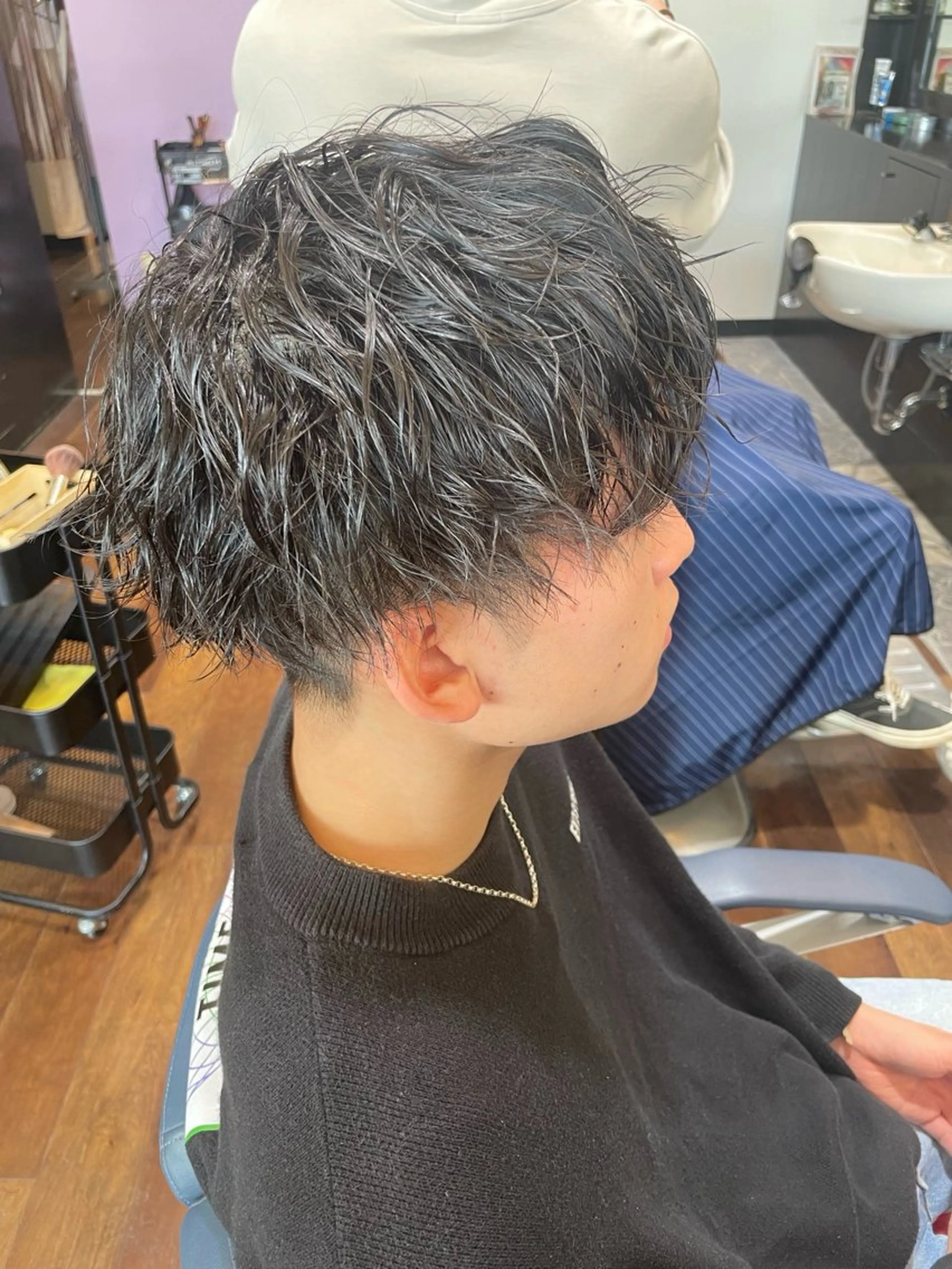 🔥【ご新規様限定/メンズ】カット+ツイスト・ツイスパ・波巻きパーマ+内部補修TRの写真