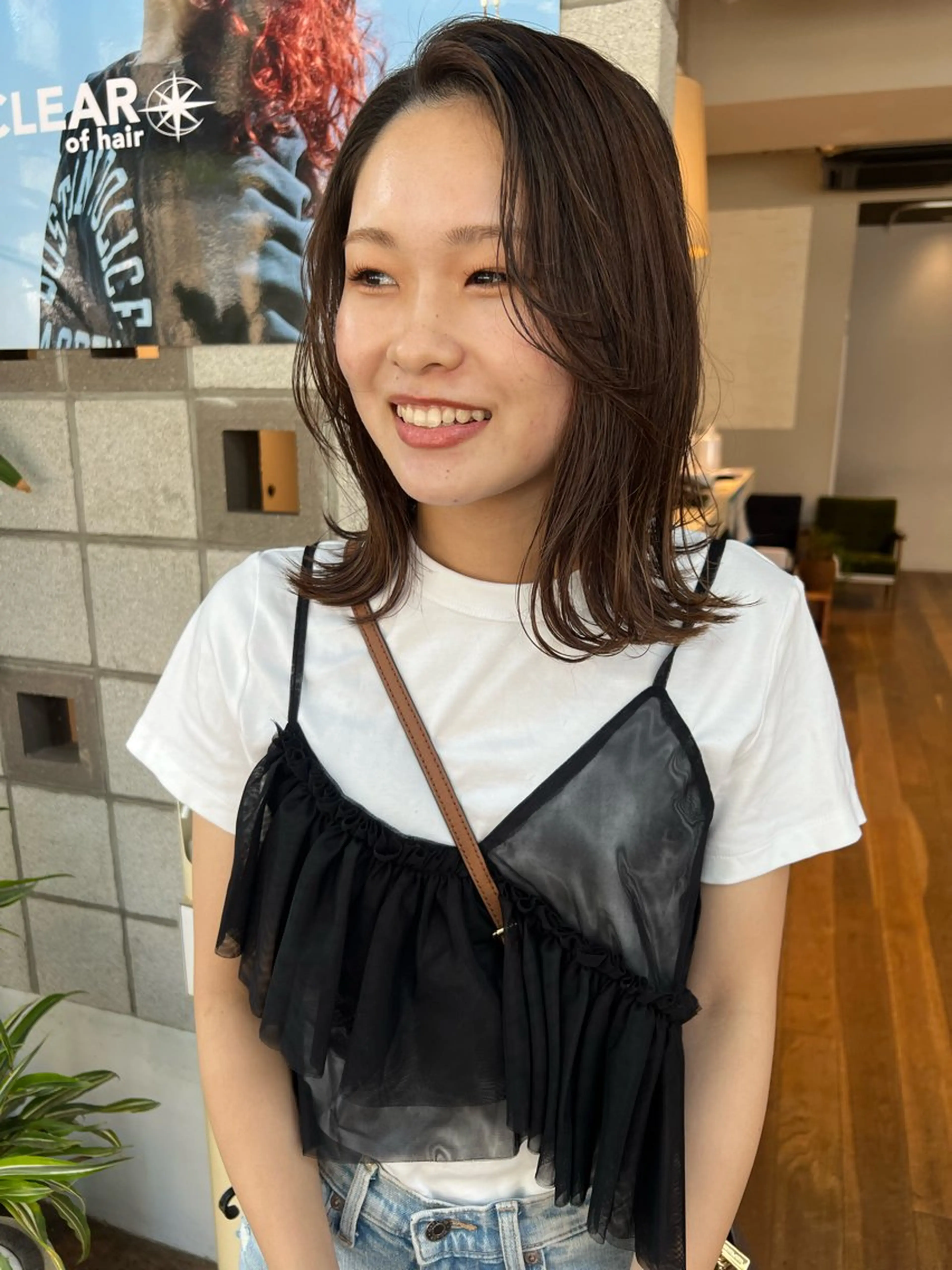 ミディアム カット ヘアカラー トリートメント 松本  夏海のヘアスタイル