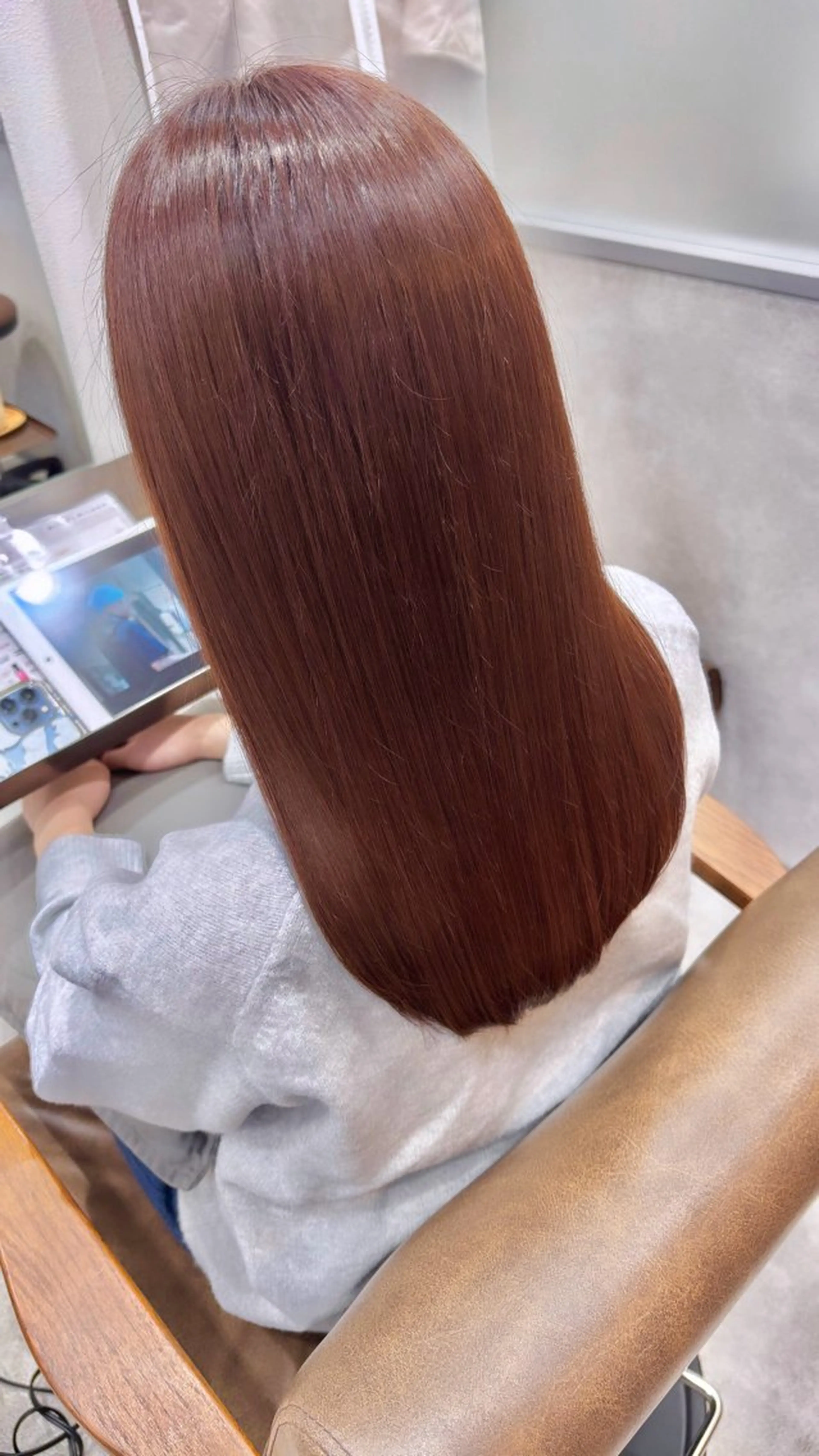 セミロング カラー カット ヘアカラー トリートメント 久保田康雅　辻堂 髪質改善×縮毛矯正のヘアスタイル