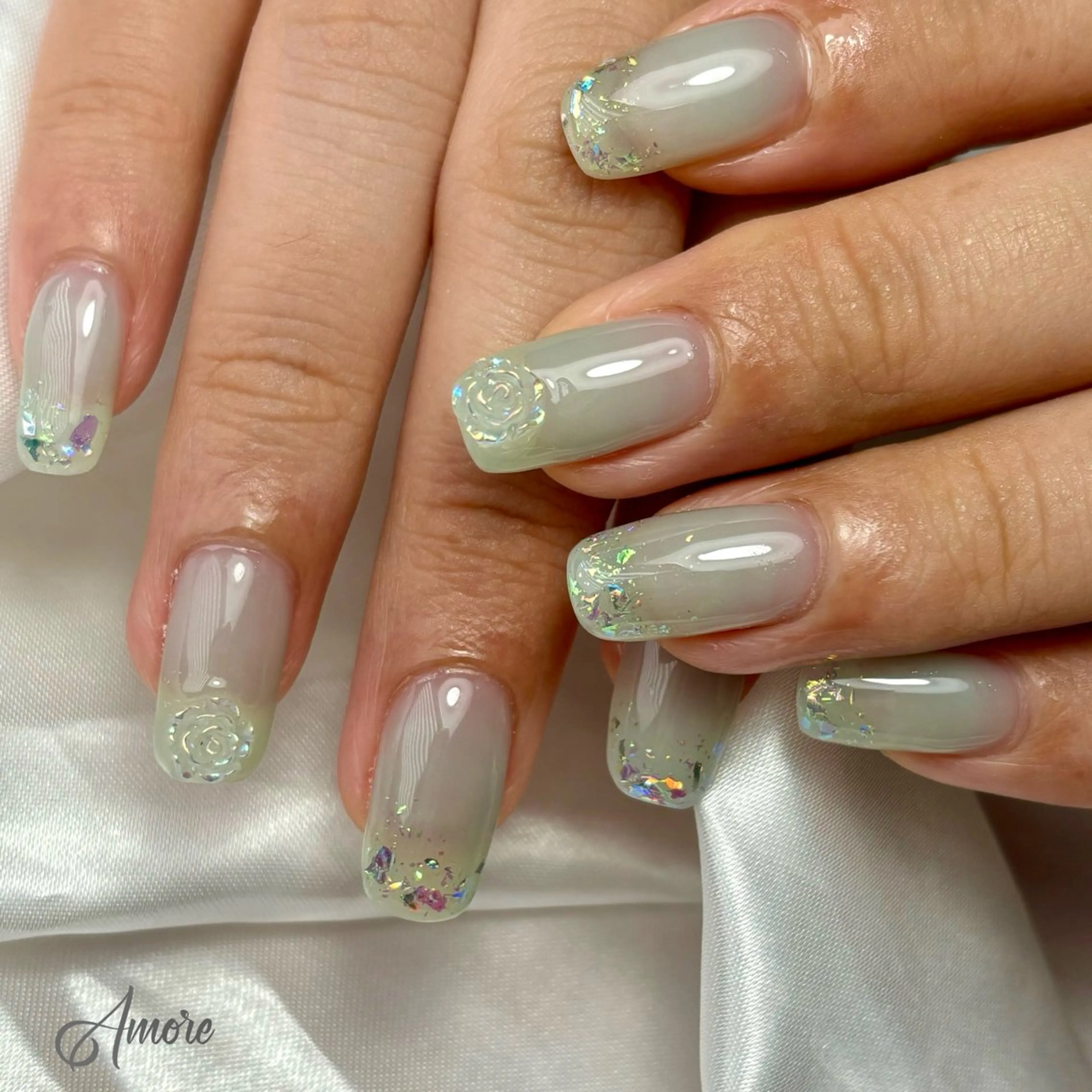 ネイル ジェルネイル キラキラネイル 韓国ネイル マグネットネイル パラジェル You kyehwaのネイルデザイン