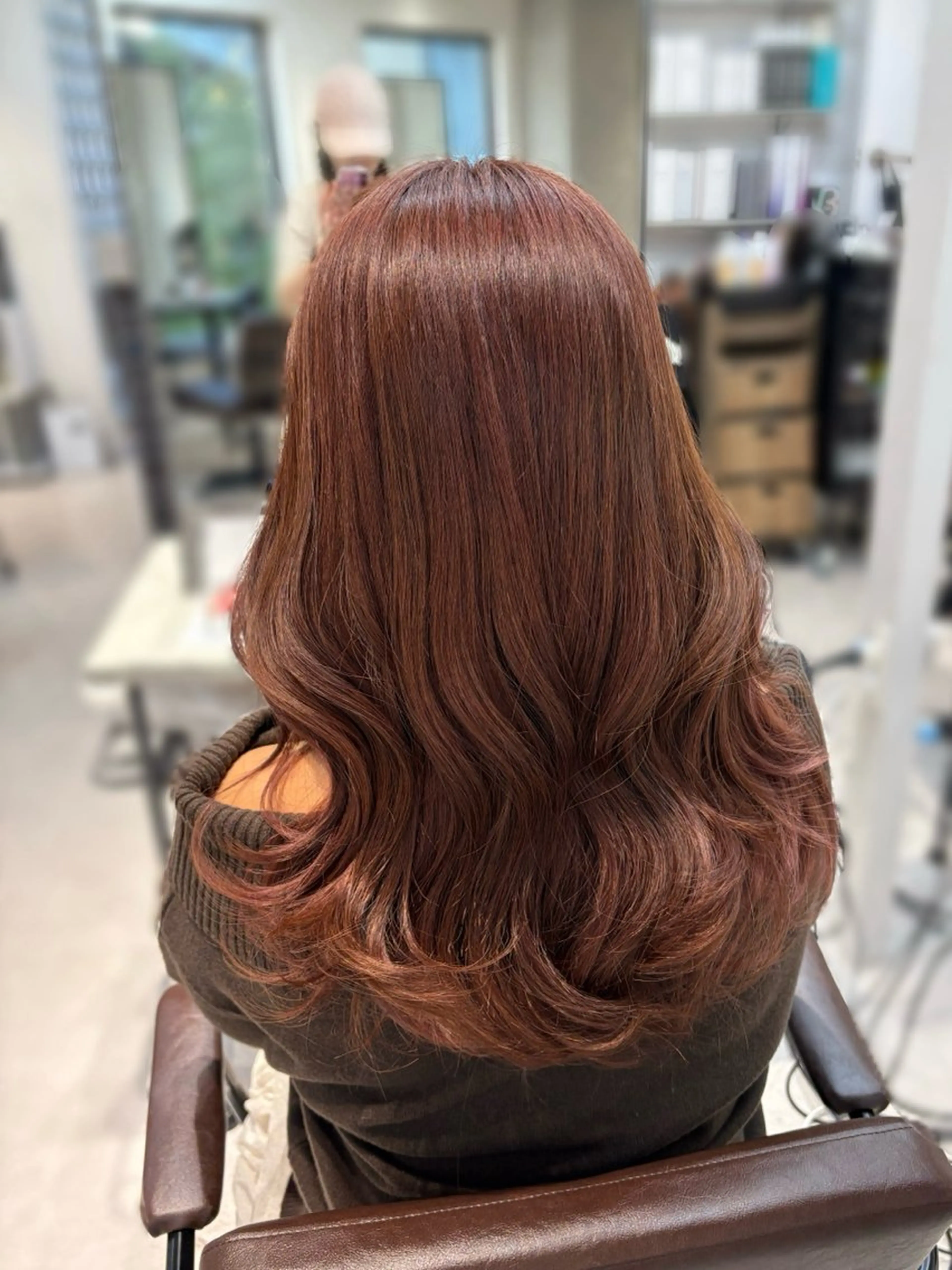 ロング カラー カット ヘアカラー ninaアイドル前髪 ×透明感🎀のヘアスタイル