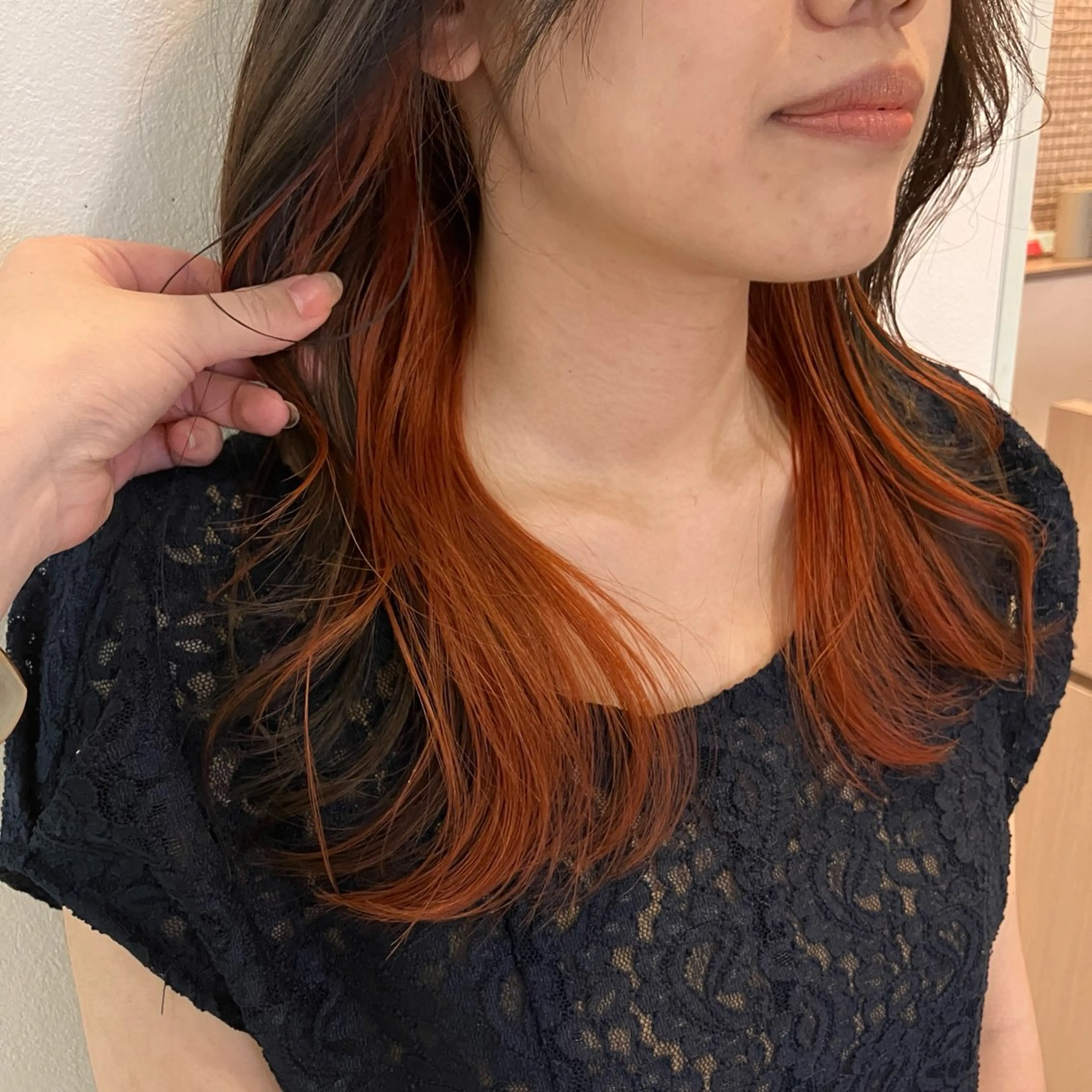 ロング カラー カット ヘアカラー レイヤー/ブリ ーチ/ 岡本美優のヘアスタイル