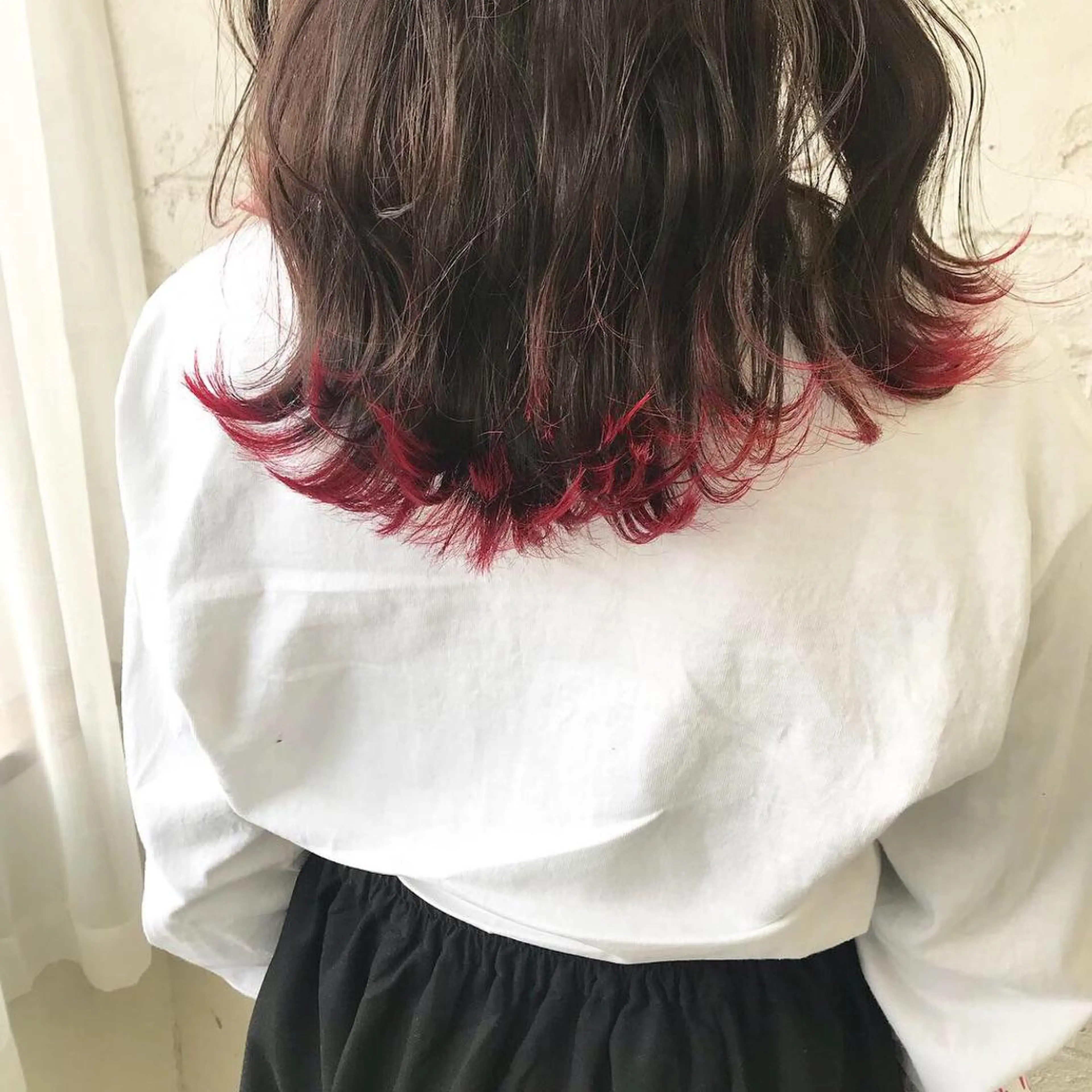 ロング カラー オリーブ/アッシュ やわらか透明感カラーのヘアスタイル