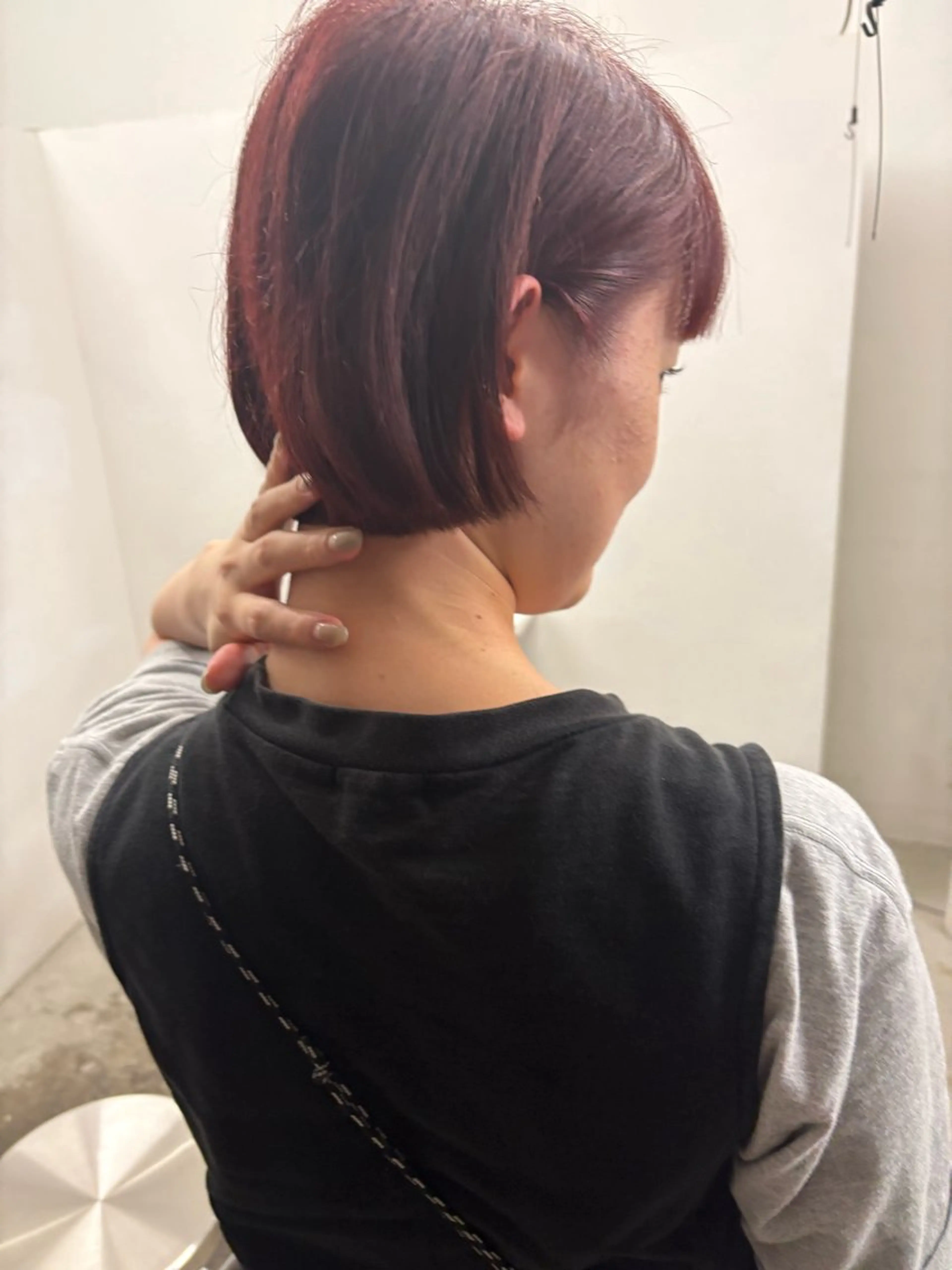 ショート カラー レッドカラー ボブ カット ヘアカラー person♡kii マオのヘアスタイル