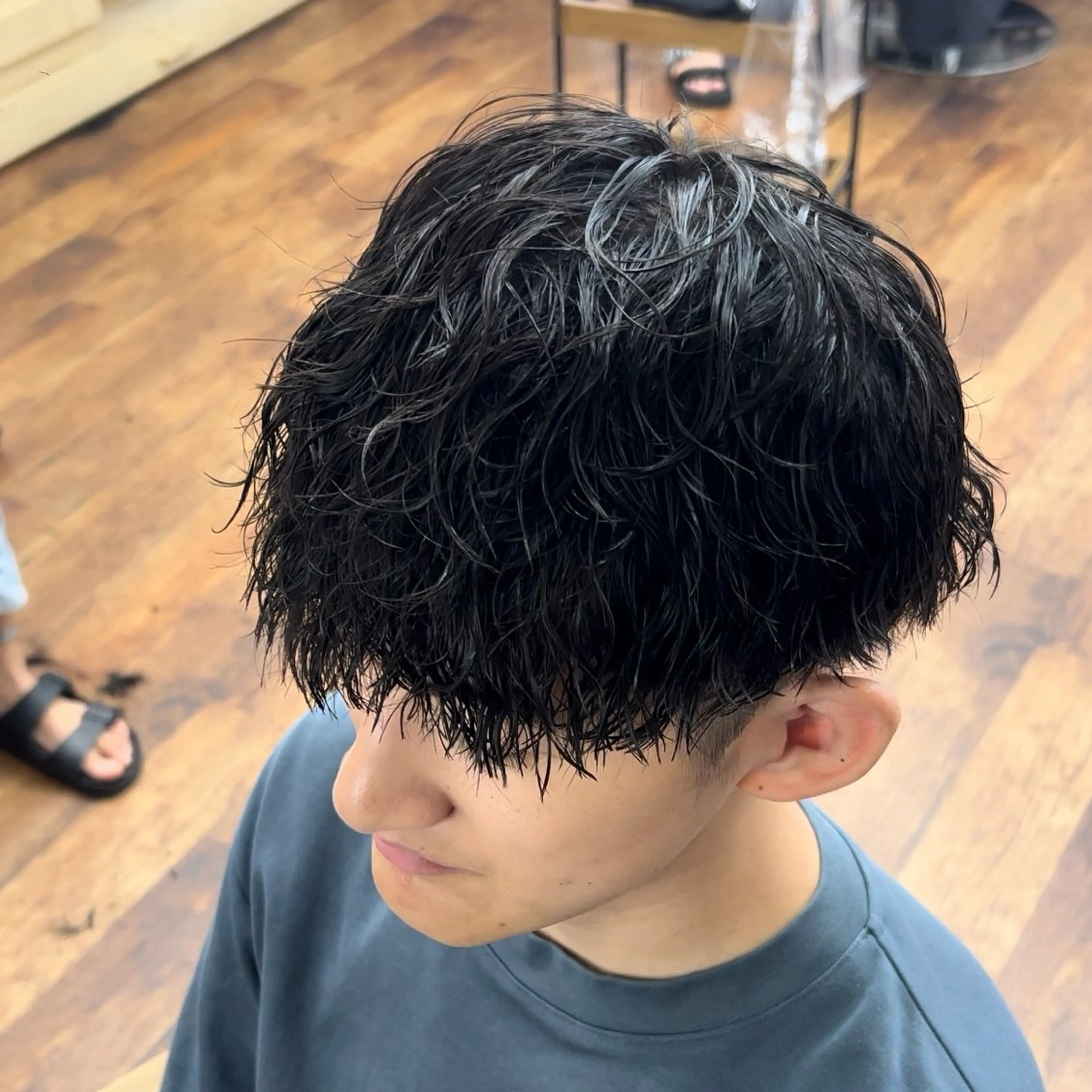 メンズ マッシュ メンズパーマ カット Rikito 予約リクエストご案内のヘアスタイル