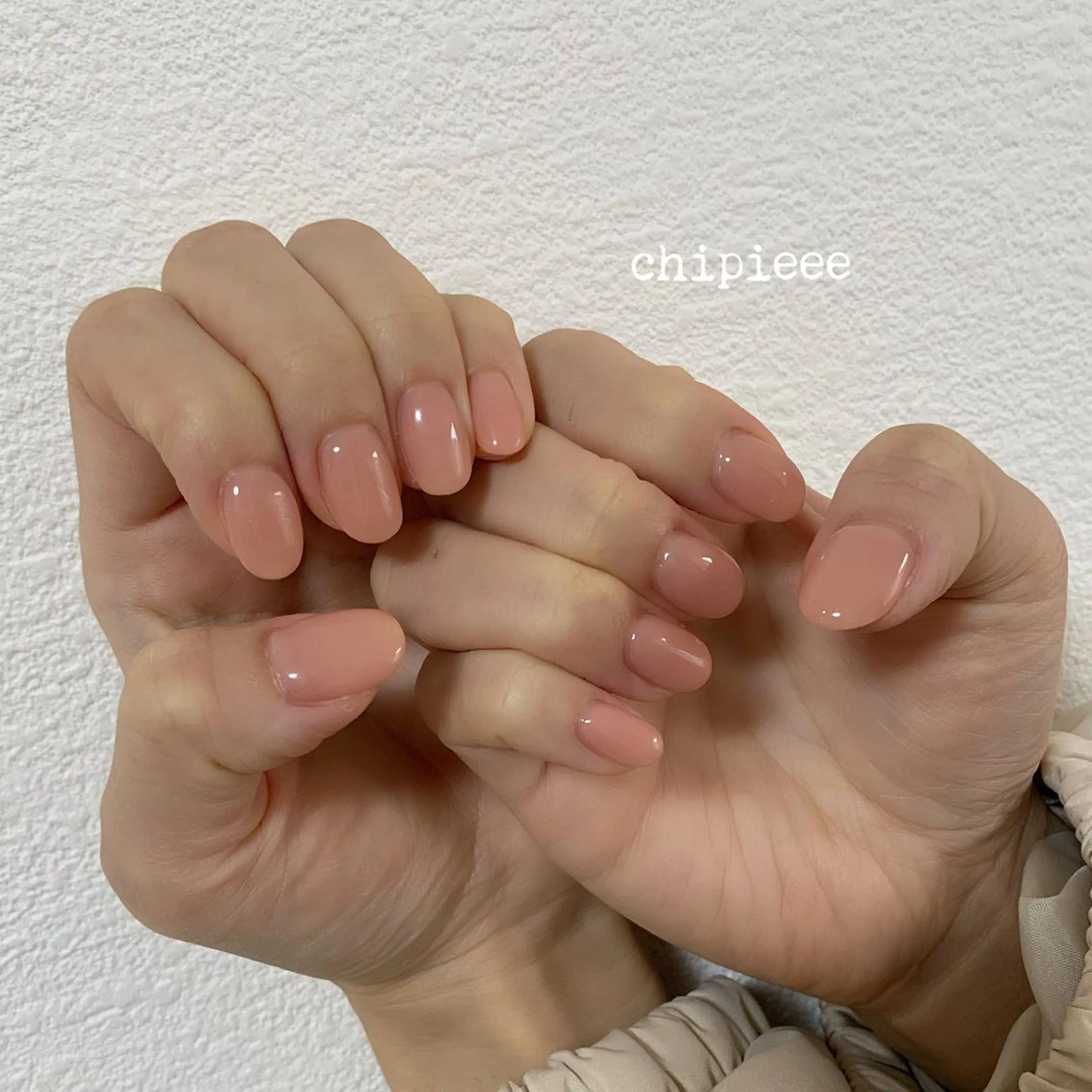 ネイル オフィスネイル ワンカラーネイル ピンク シンプルネイル . SHIORIのネイルデザイン