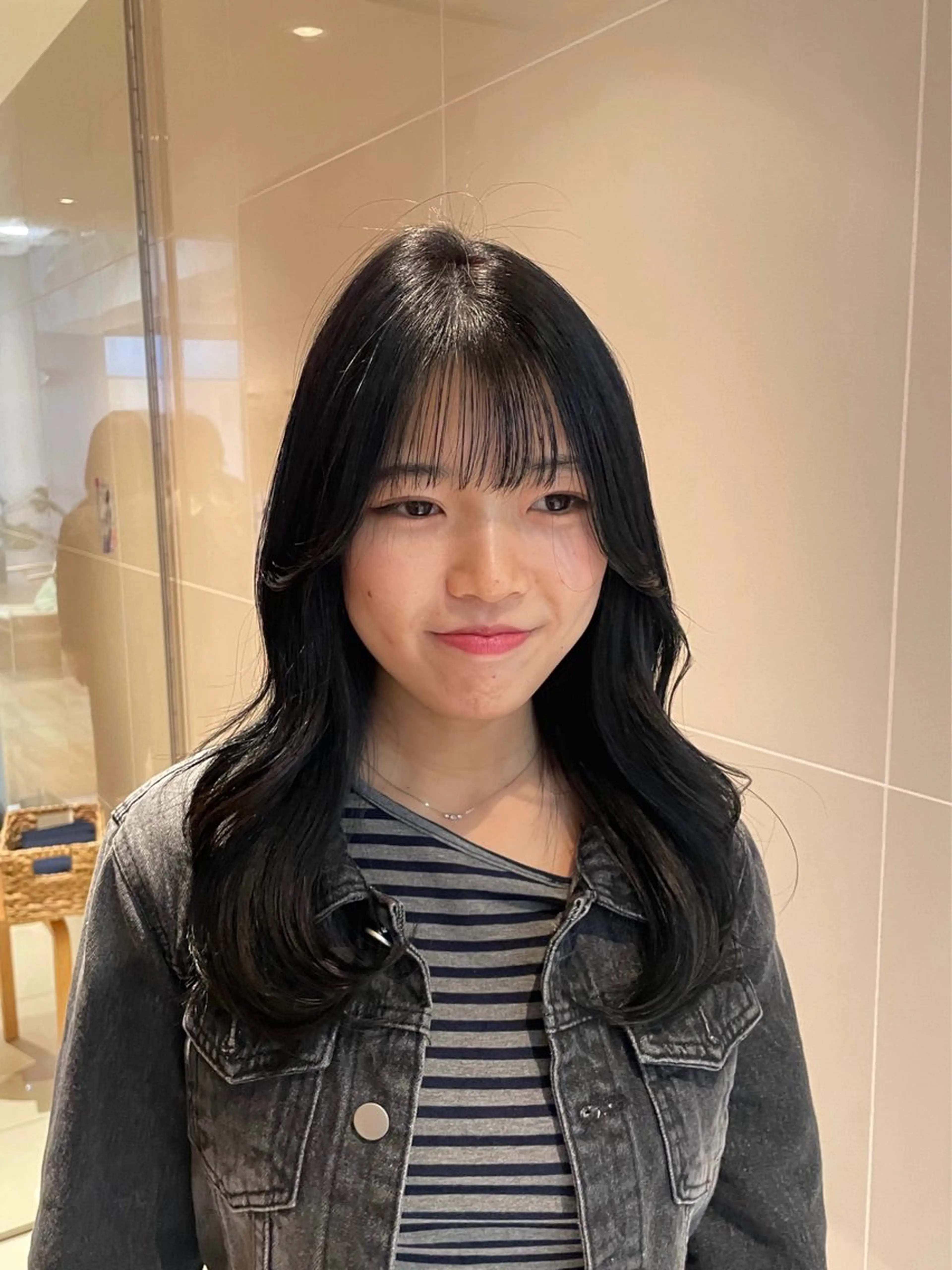 セミロング カラー パーマ レイヤーカット 縮毛矯正 カット ヘアカラー 縮毛矯正 縮毛矯正/レイヤー 🌙児玉光瑠のヘアスタイル