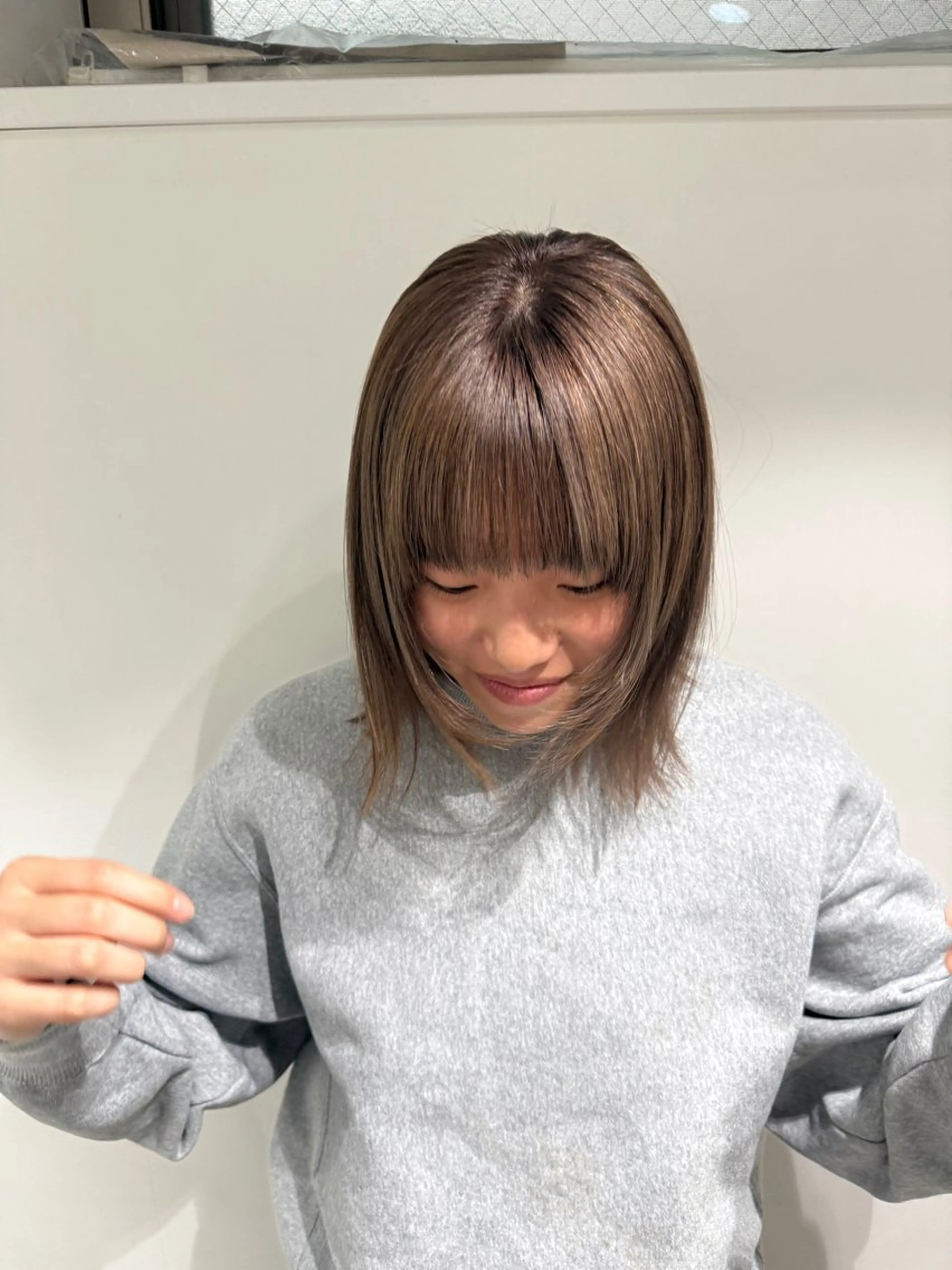 ミディアム ヘアカラー 似合わせスタイル☁️ 堀内志茉🍀のヘアスタイル