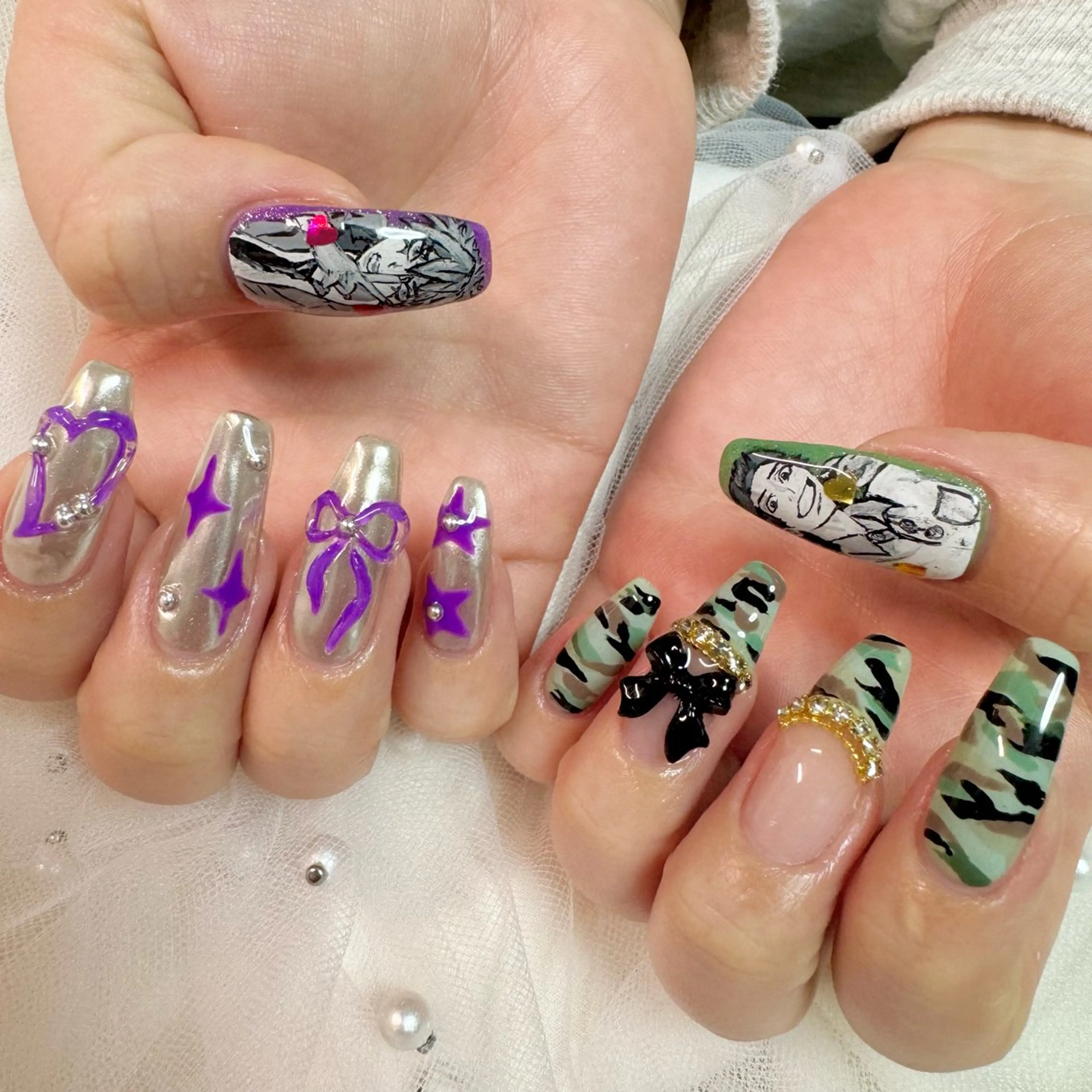 ネイル アートネイル 持ち込み ハンドネイル nail salon e'mu💐のネイルデザイン