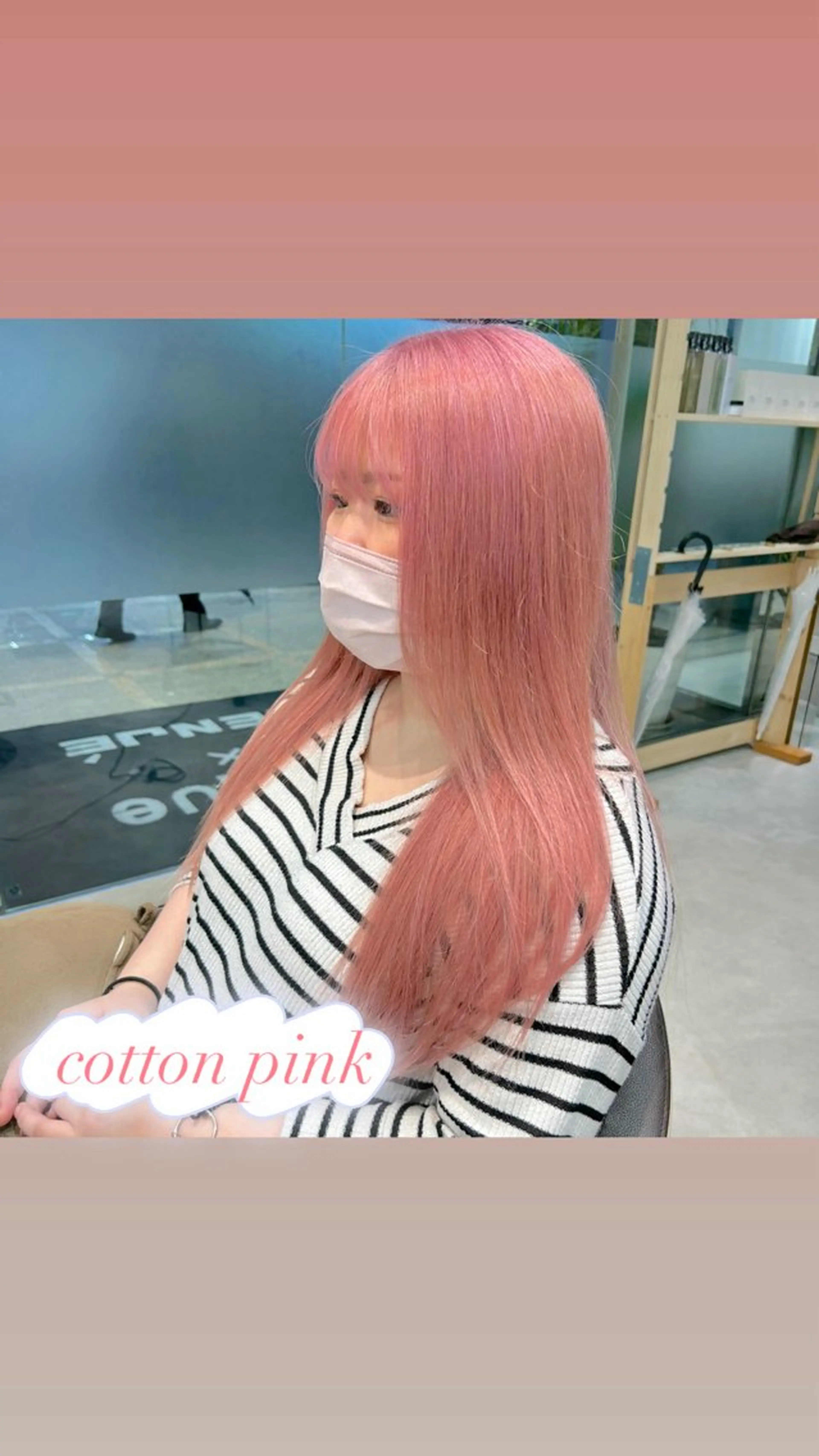 ロング カラー ハイトーンカラー ヘアカラー ピンクカラー🎀/ ミルクティー🍼花音のヘアスタイル