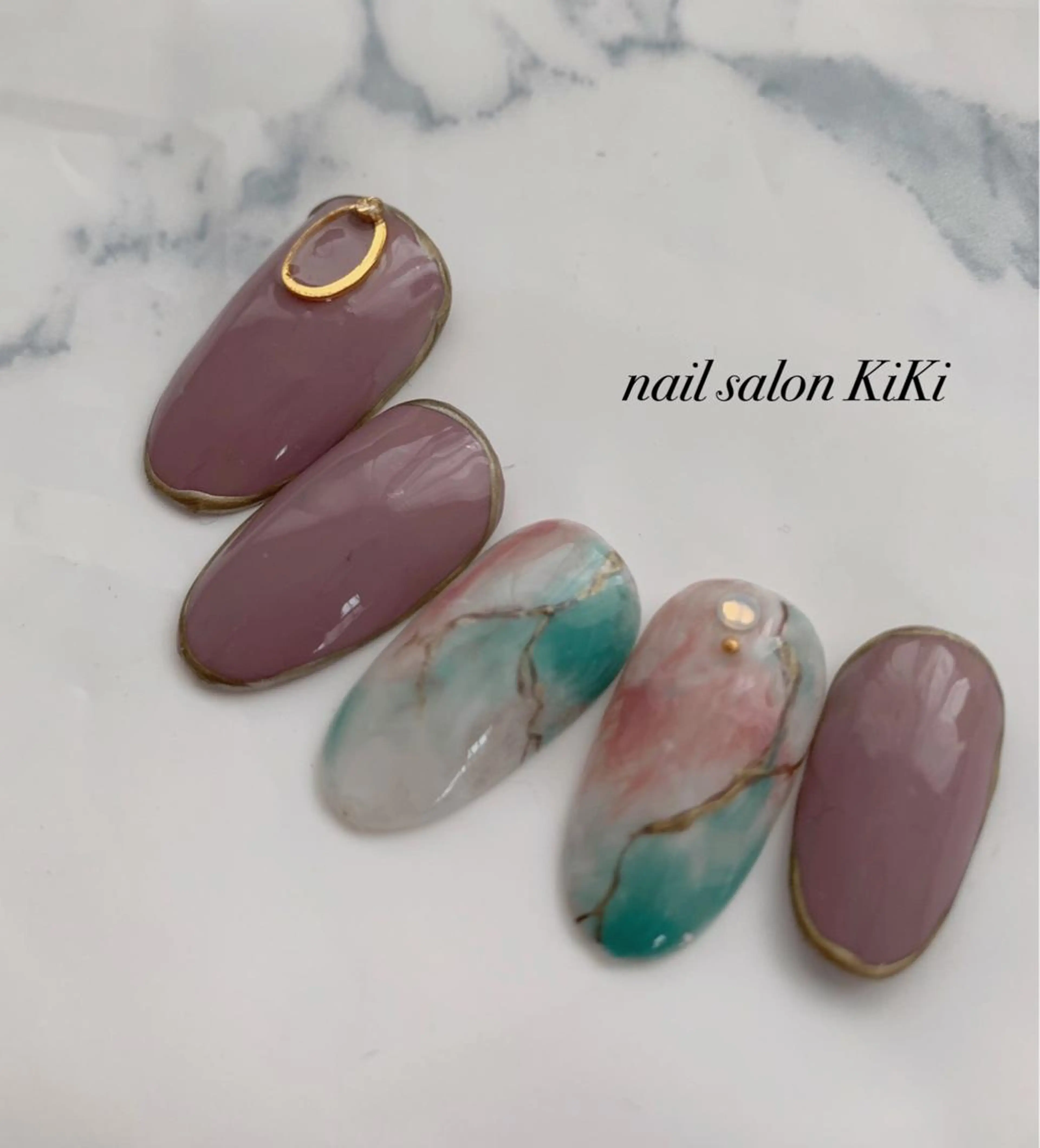 ネイル 大理石ネイル(マーブル) K. KiKiのネイルデザイン