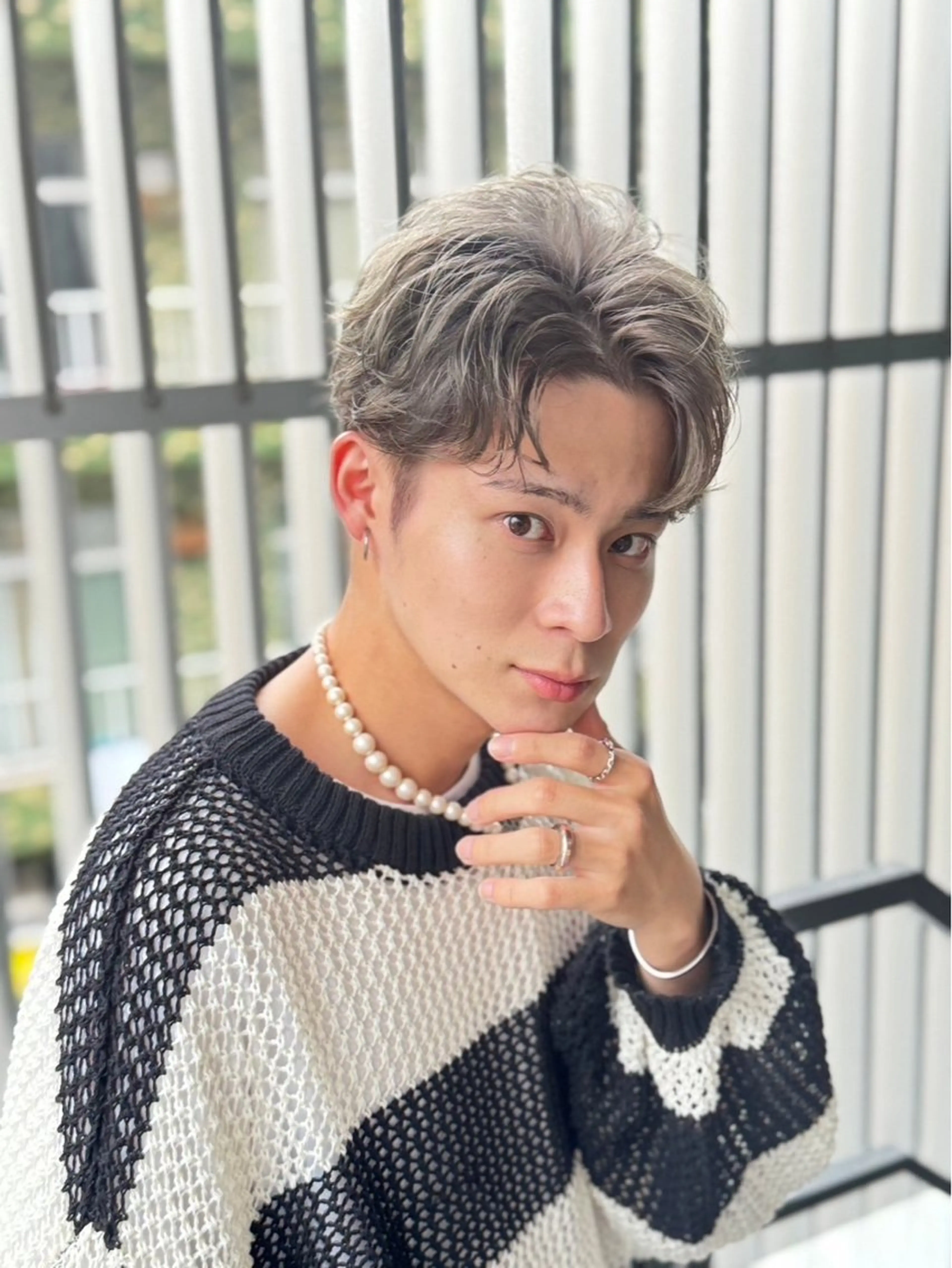 【ハイトーンでお洒落を目指す★】メンズカット＋ケアブリーチ＋艶カラー　¥17500の写真