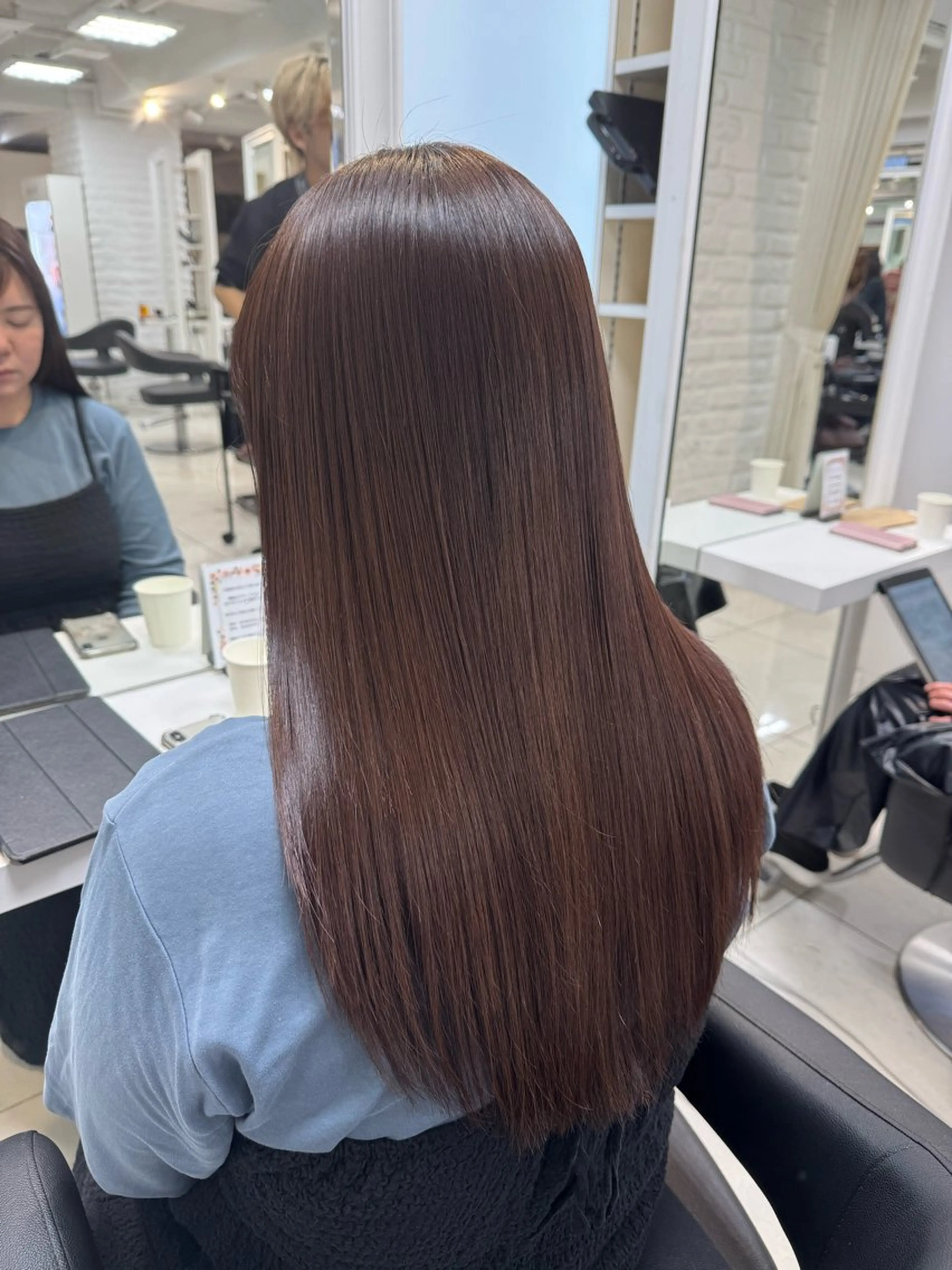 ロング カラー ブラウンカラー チョコレートブラウン 髪質改善 ヘアカラー トリートメント 【髪質改善】 kasumi🌷🌷のヘアスタイル
