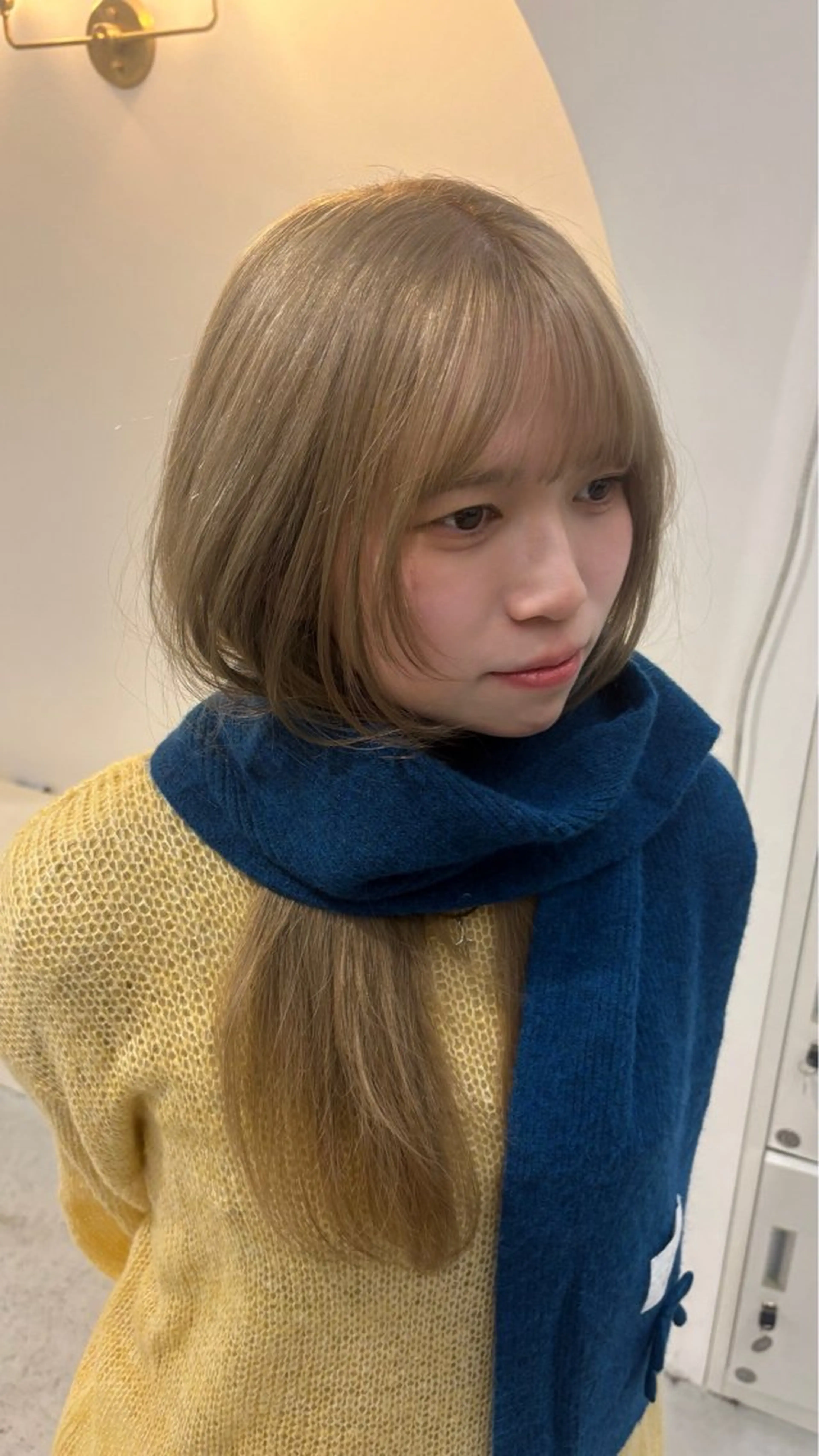 ロング カラー ベージュカラー 透明感カラー ヘアカラー 彦坂 柚羽のヘアスタイル