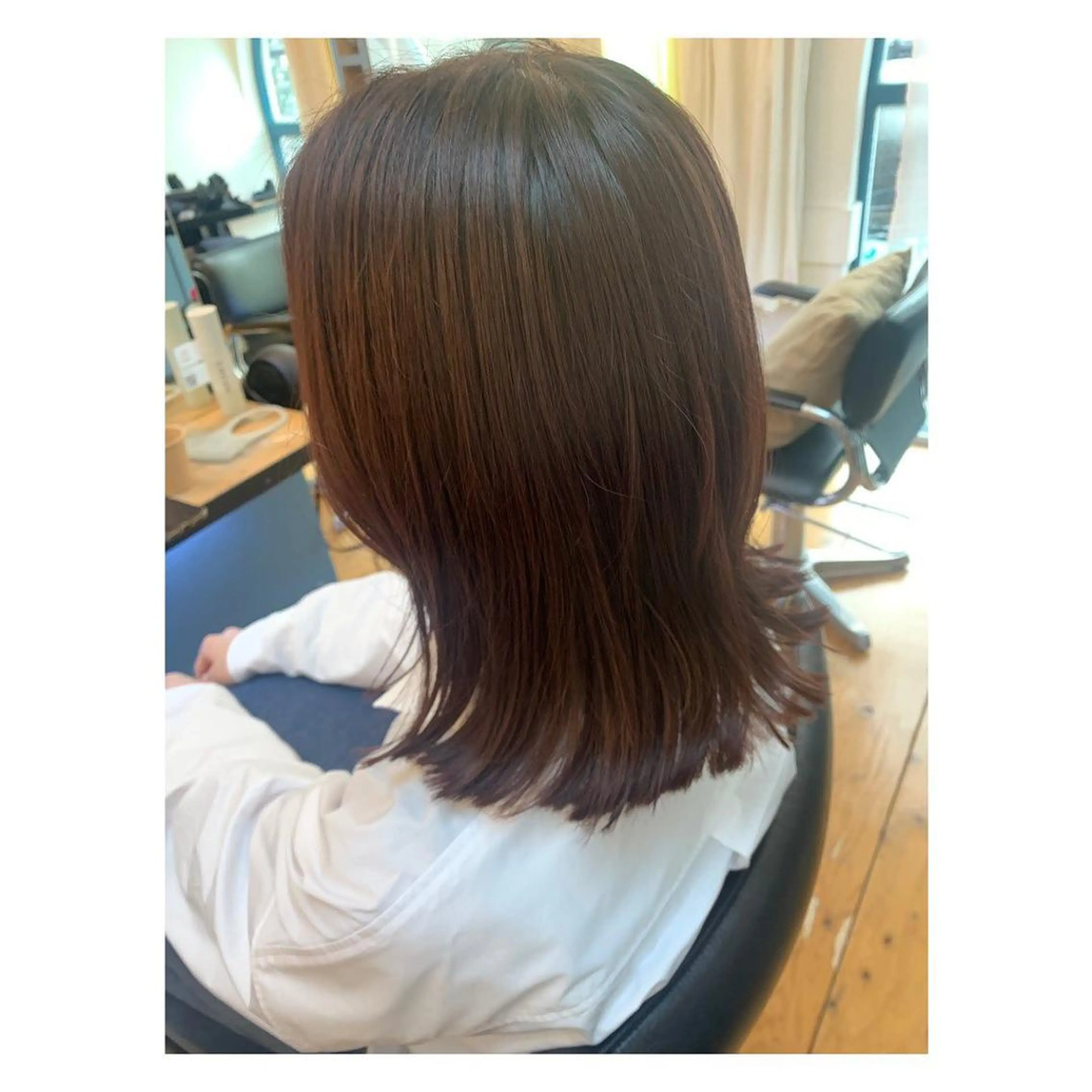 カラー ブラウンカラー レッドカラー Lagom なかだのヘアスタイル