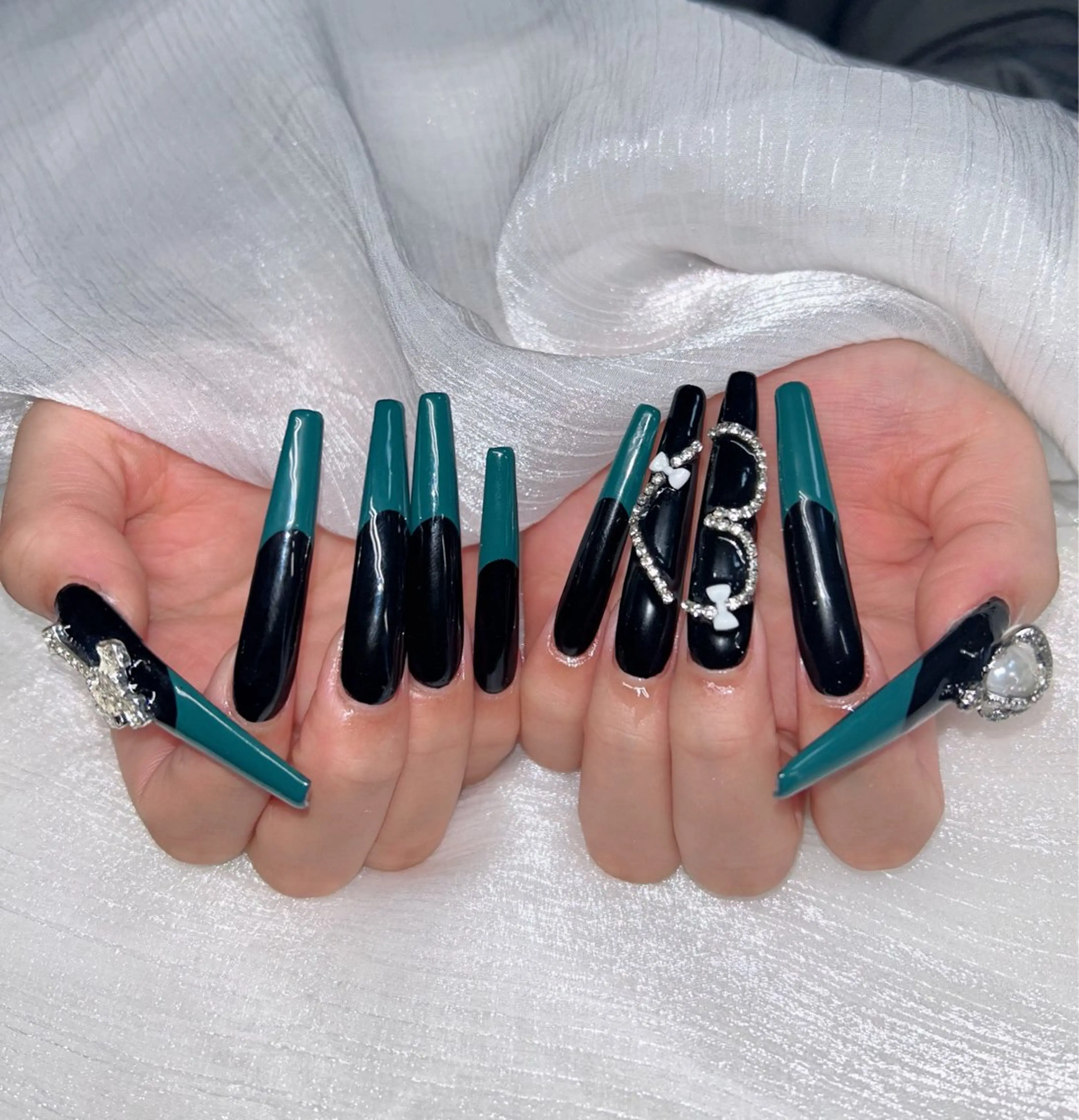 ネイル アートネイル オーロラネイル チークネイル 長さ出し フットネイル Smile nails92のネイルデザイン