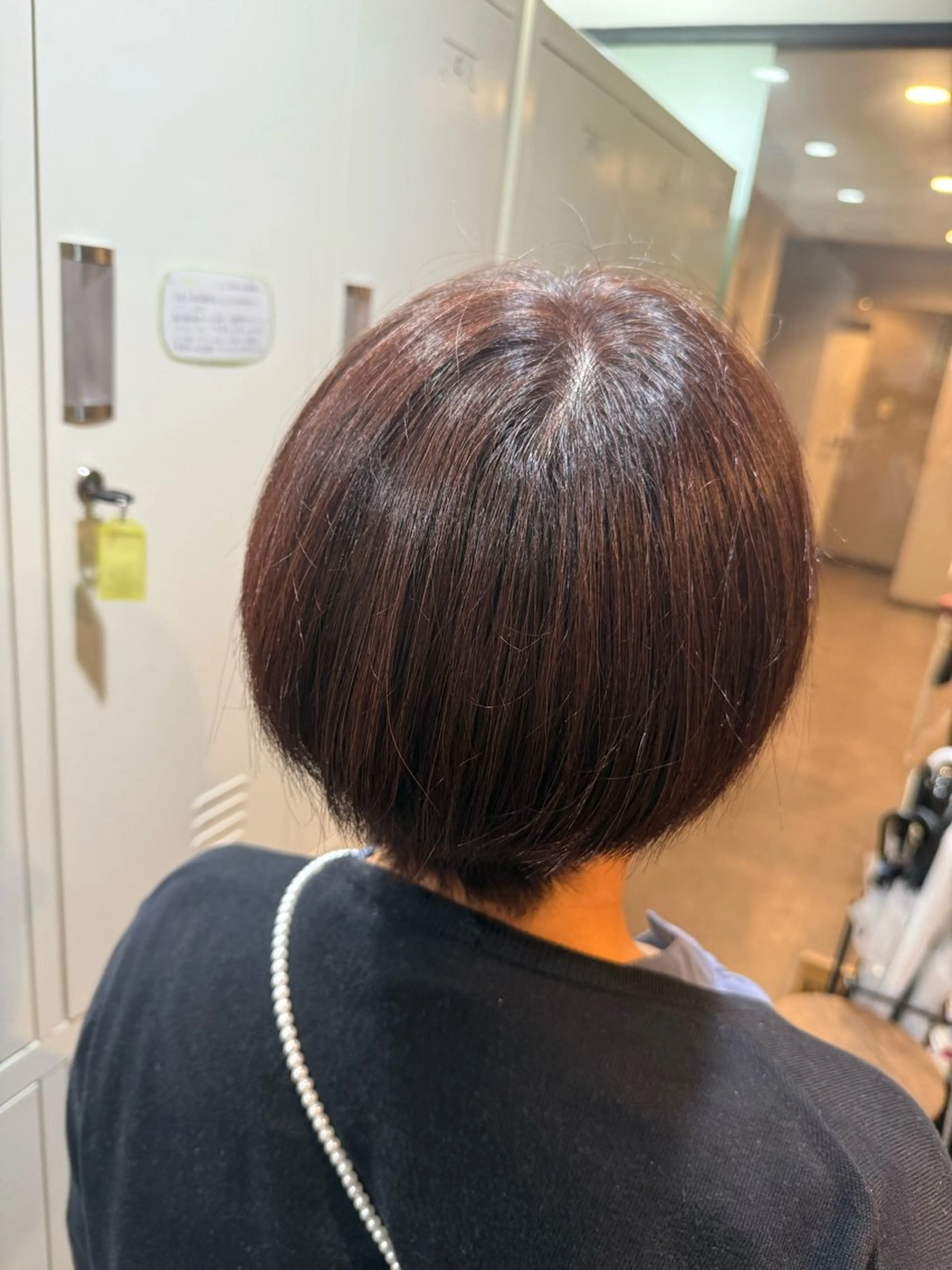 ショート カラー ブラウンカラー ピンクカラー ピンクブラウン FERIA池田/ 大達咲月のヘアスタイル