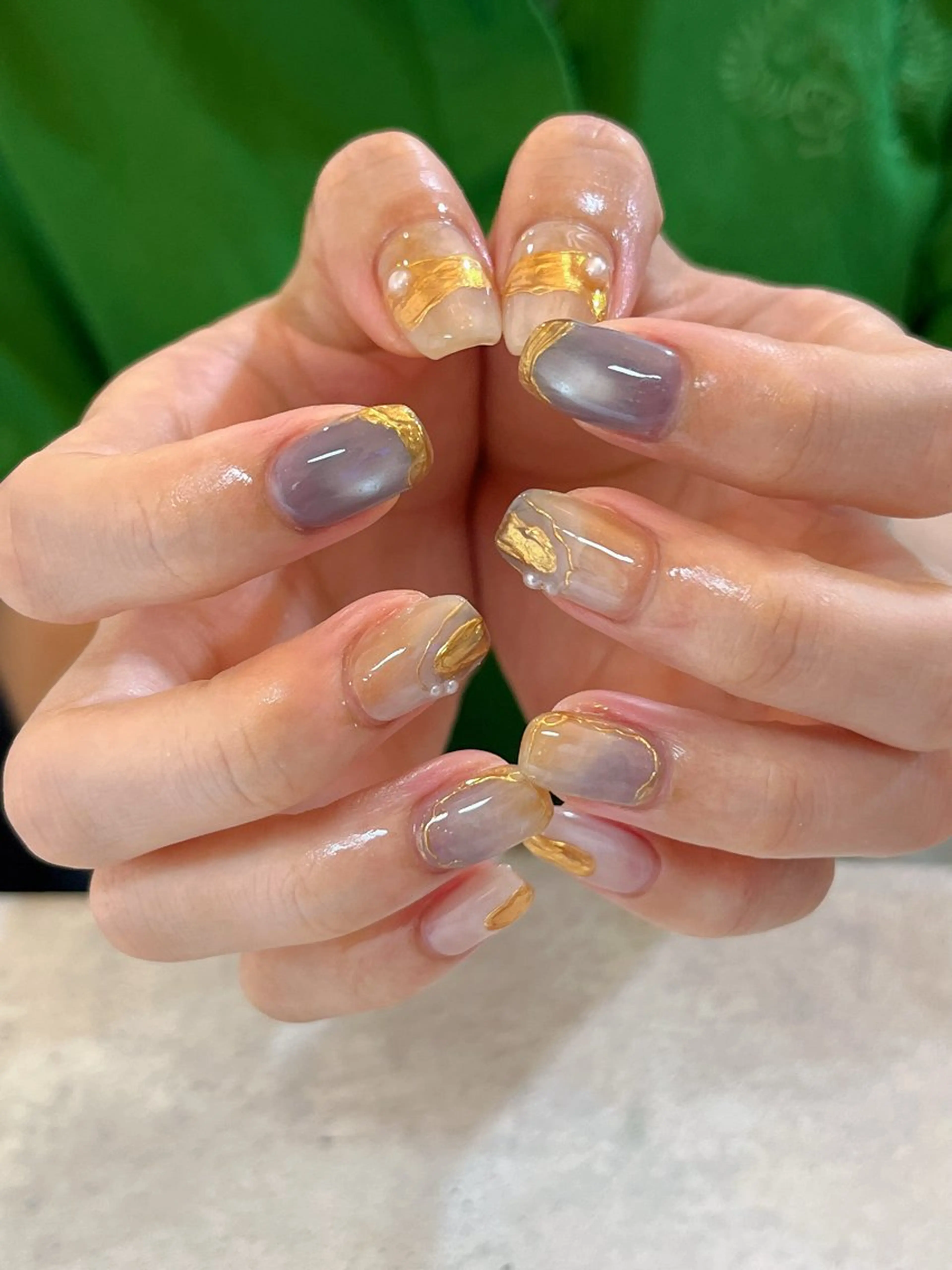 ネイル アートネイル マグネットネイル ニュアンスネイル ハンドネイル r.nailBY α 大阪福島区/岸本🧸のネイルデザイン