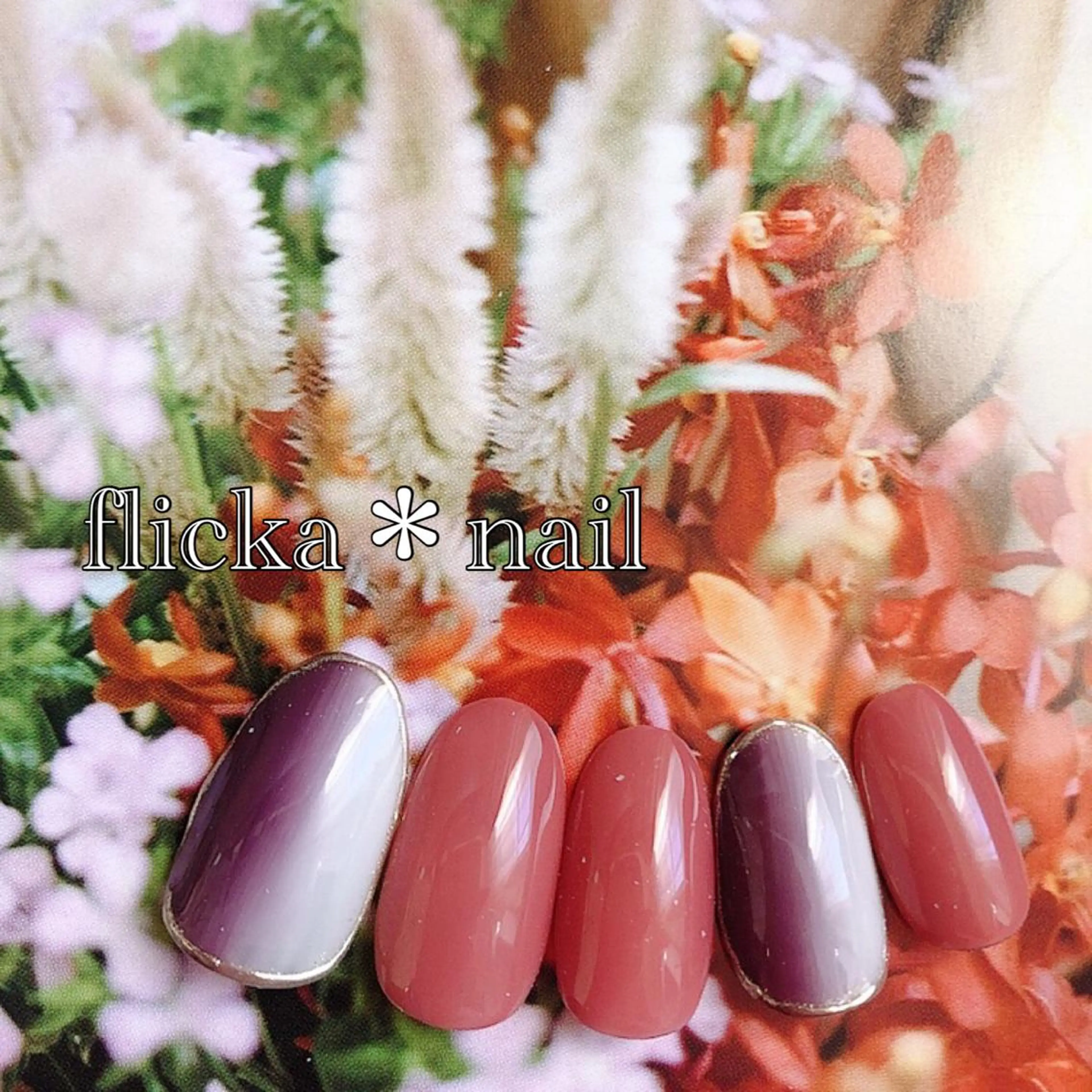 ネイル グラデーション ミラーネイル ハンドネイル flicka* nailのネイルデザイン