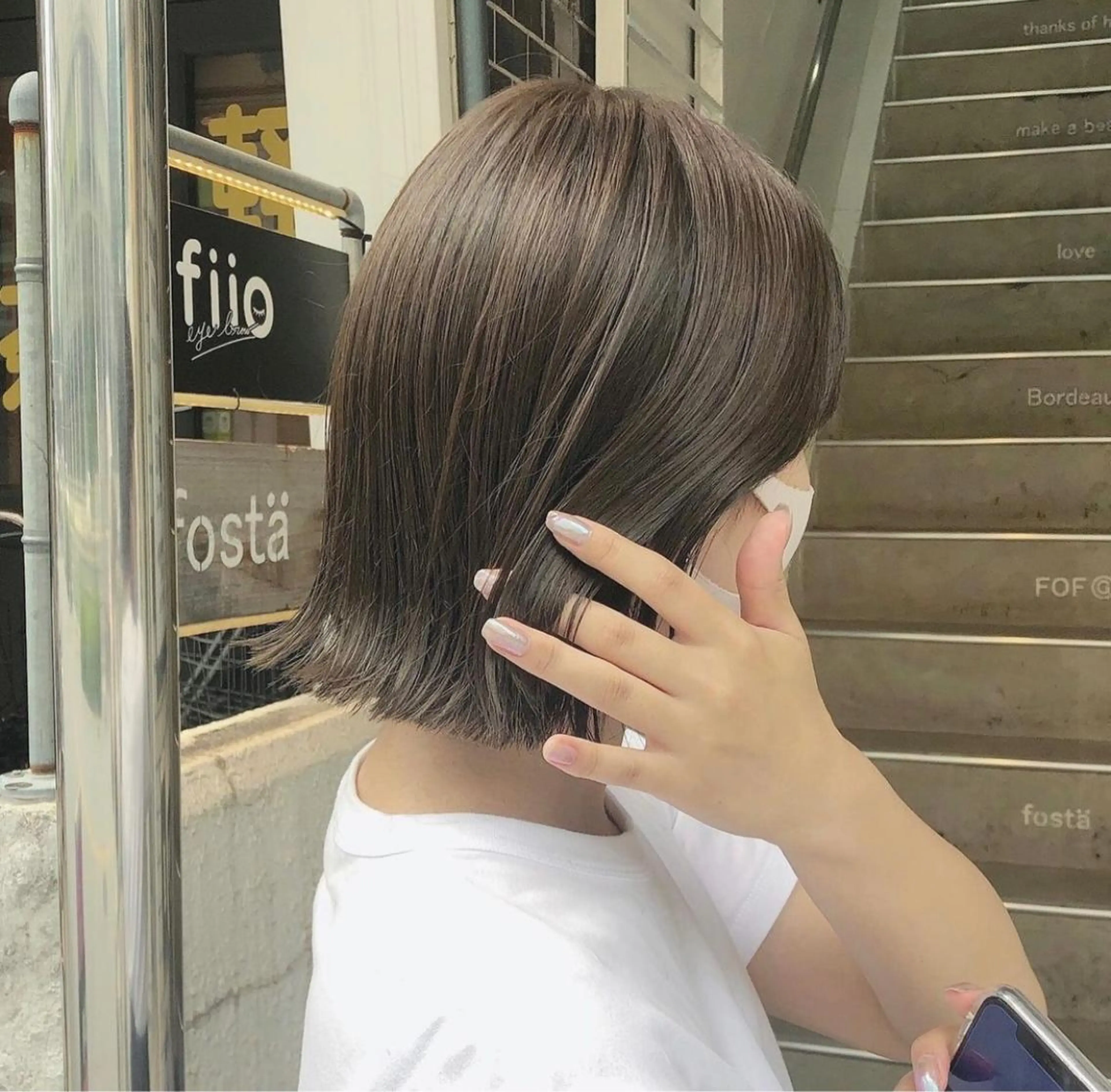 ショート カラー 梅田美容室 山崎海波のヘアスタイル