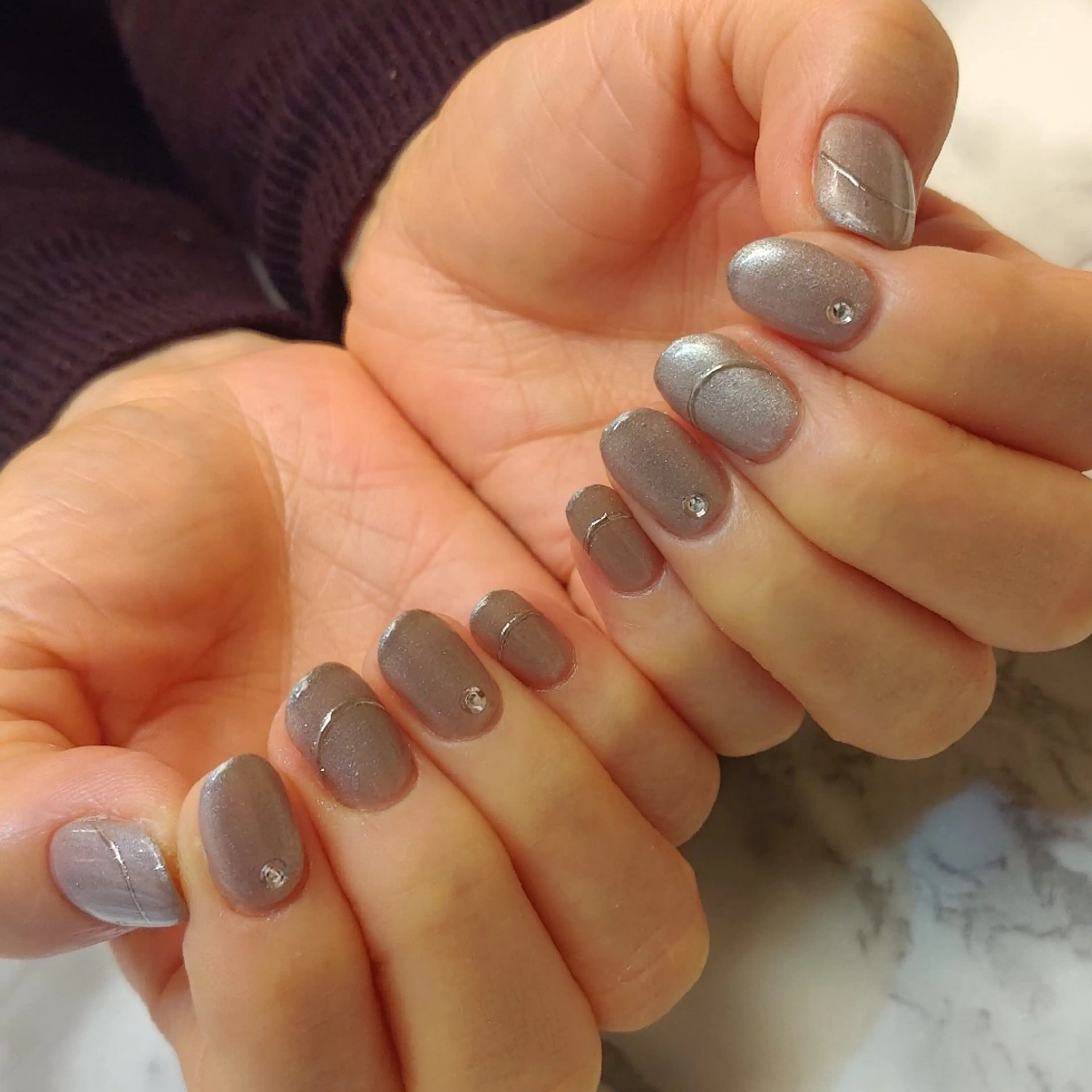 ネイル 冬ネイル ジェヌインネイル 河内のネイルデザイン