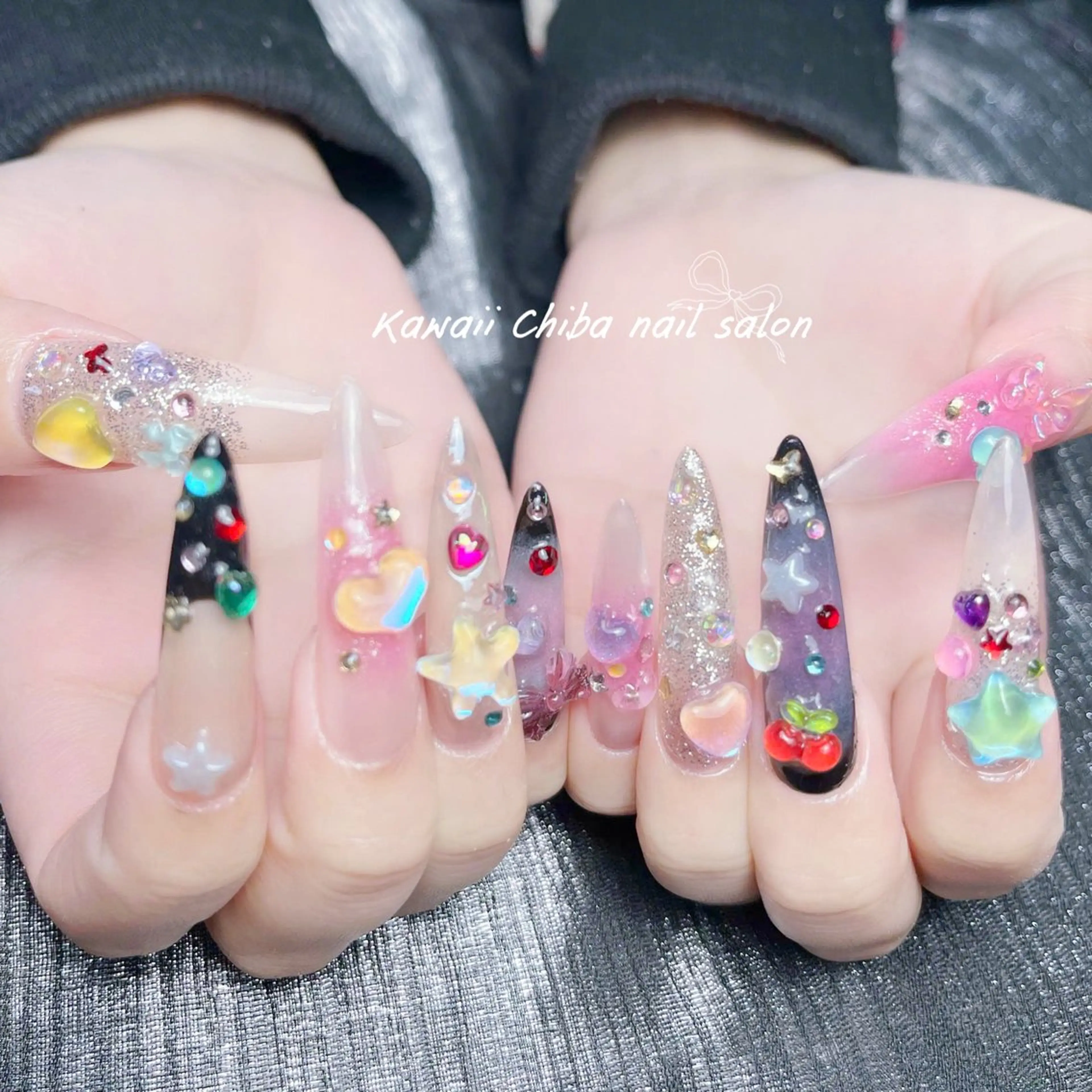 ネイル フレンチネイル ジェルネイル ガーリー キラキラネイル 韓国ネイル ハンドネイル ハンドケア Kawaii Chiba nailのネイルデザイン